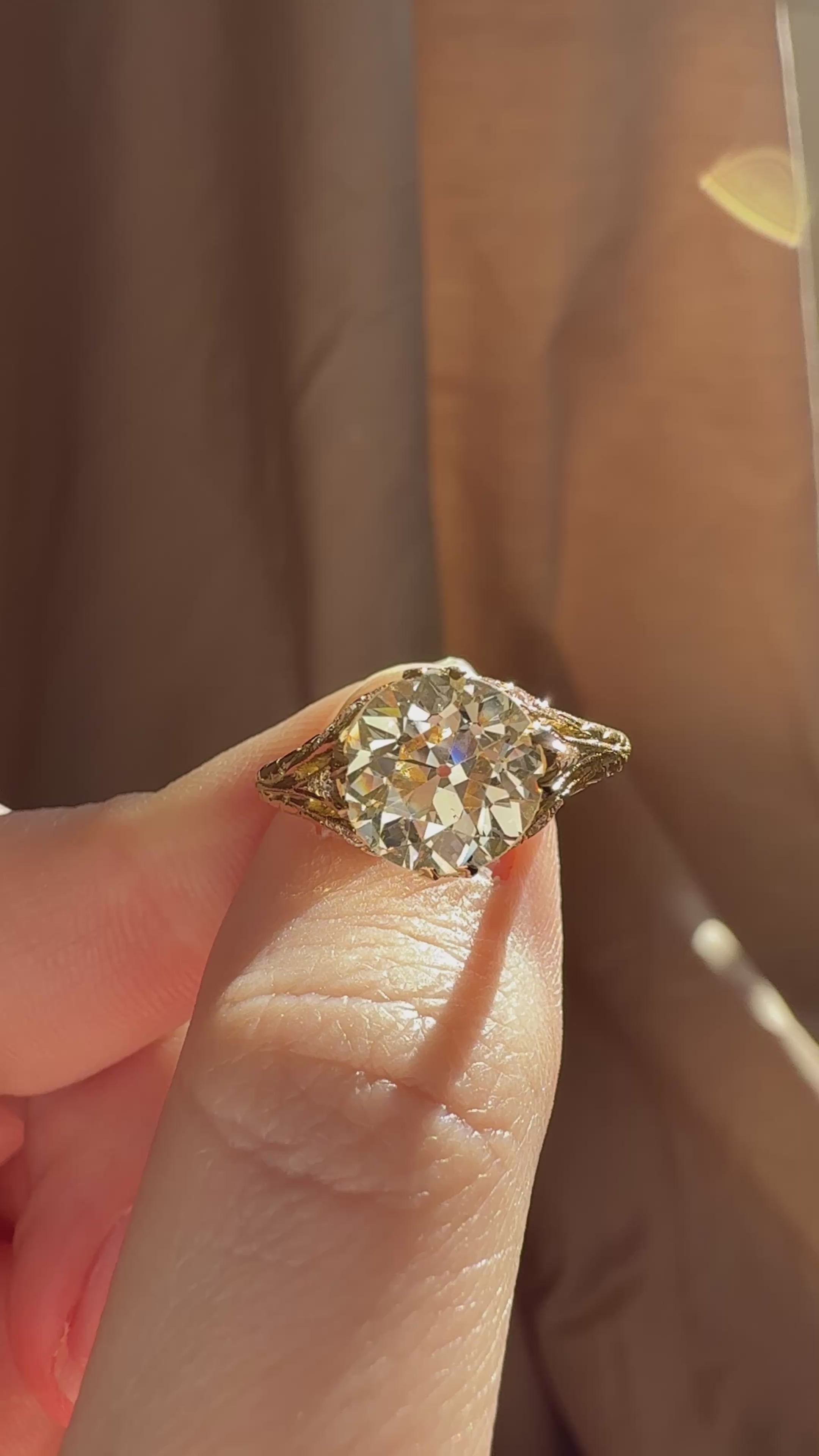 Solitaire Band Old European cut diamond Rings