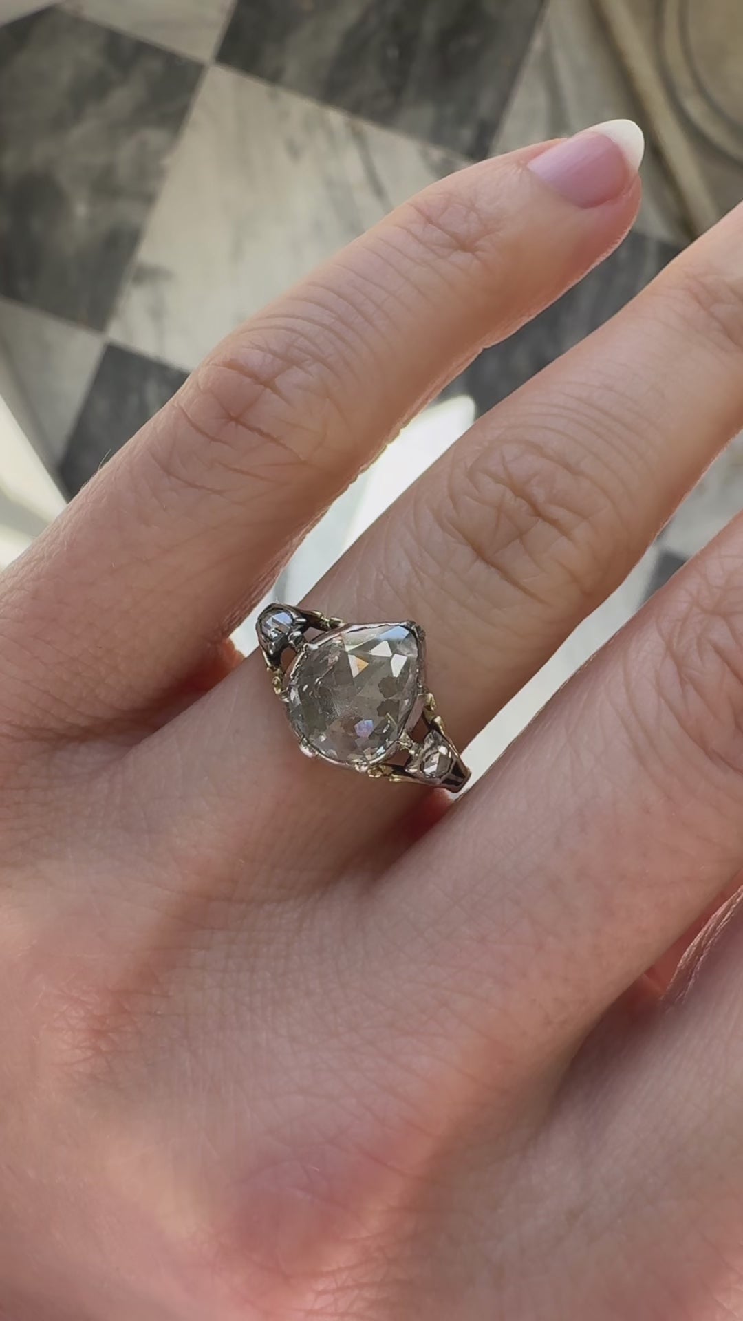 Pear cut diamond Rings