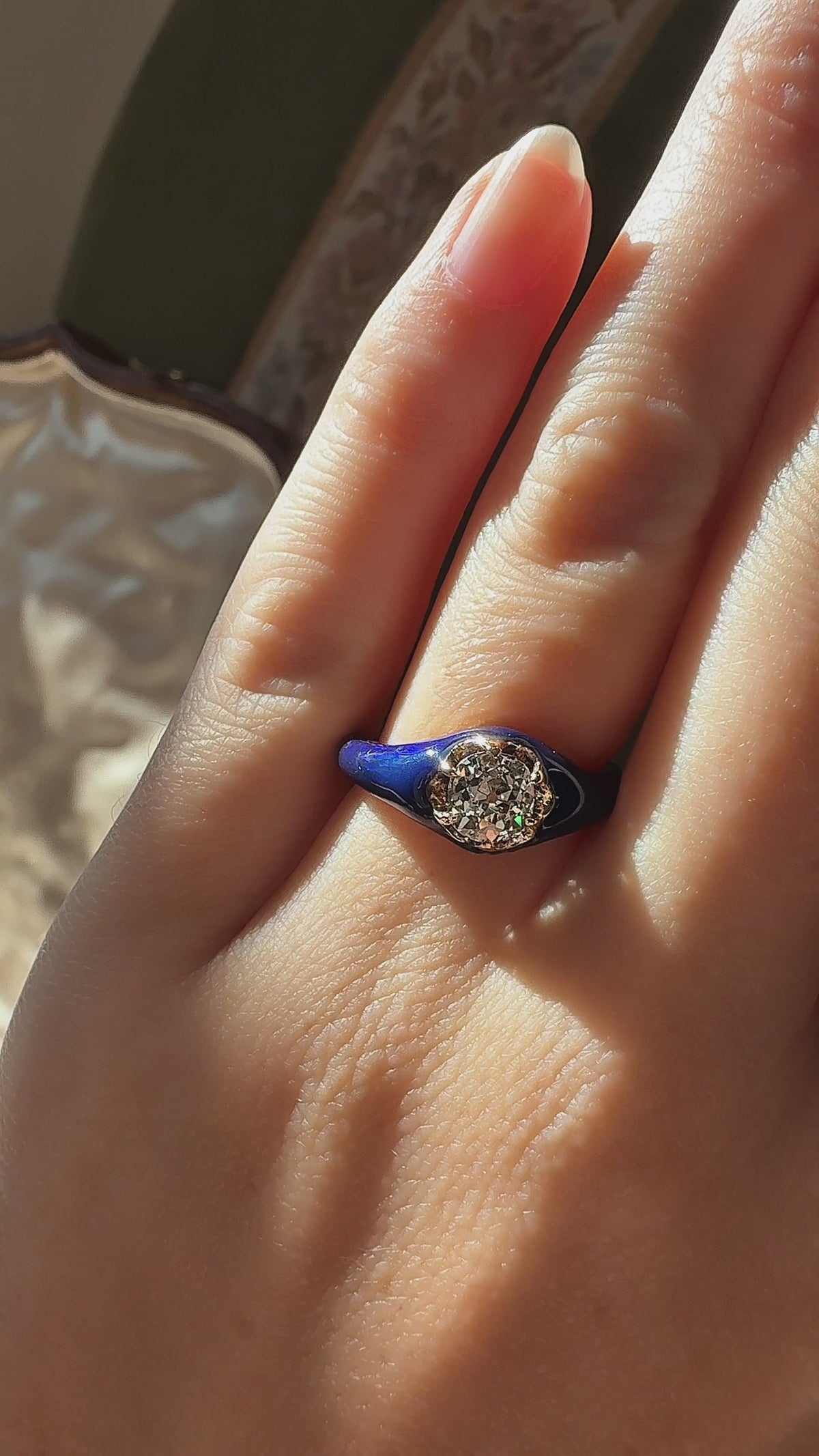  videos and images of vintage Engagement Rings-Old Mine cut diamond Engagement Rings