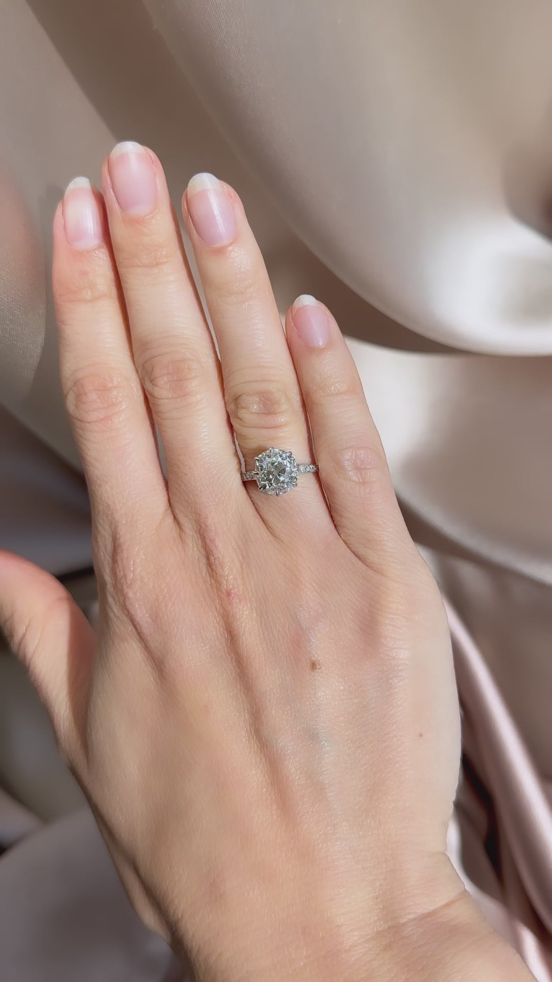 j-k-l color, vs clarity diamond in platinum setting