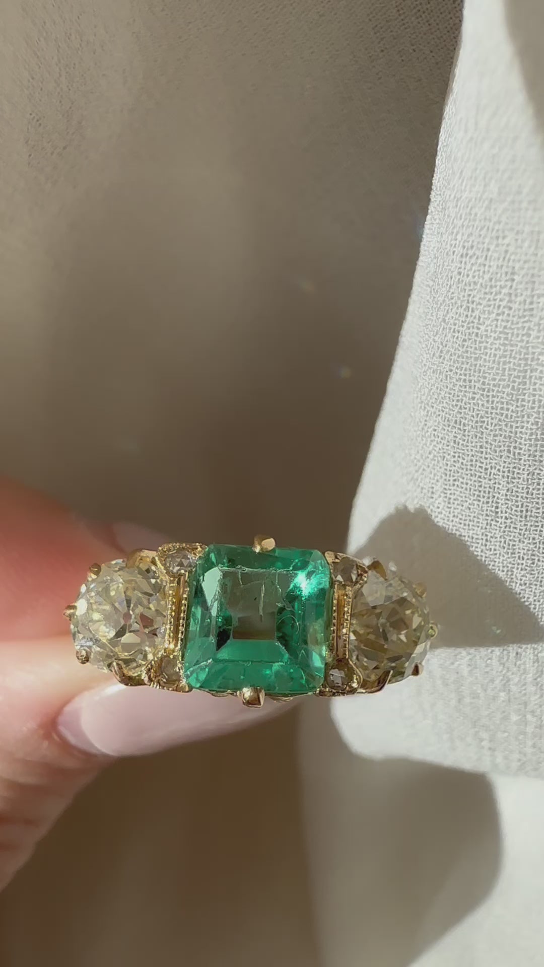 diamond in yellow gold setting