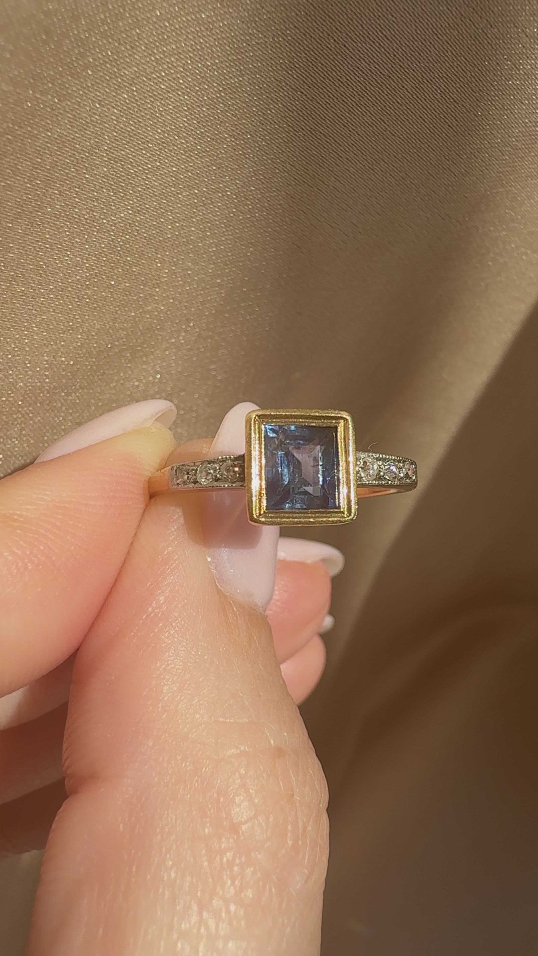 Step  cut diamond Rings