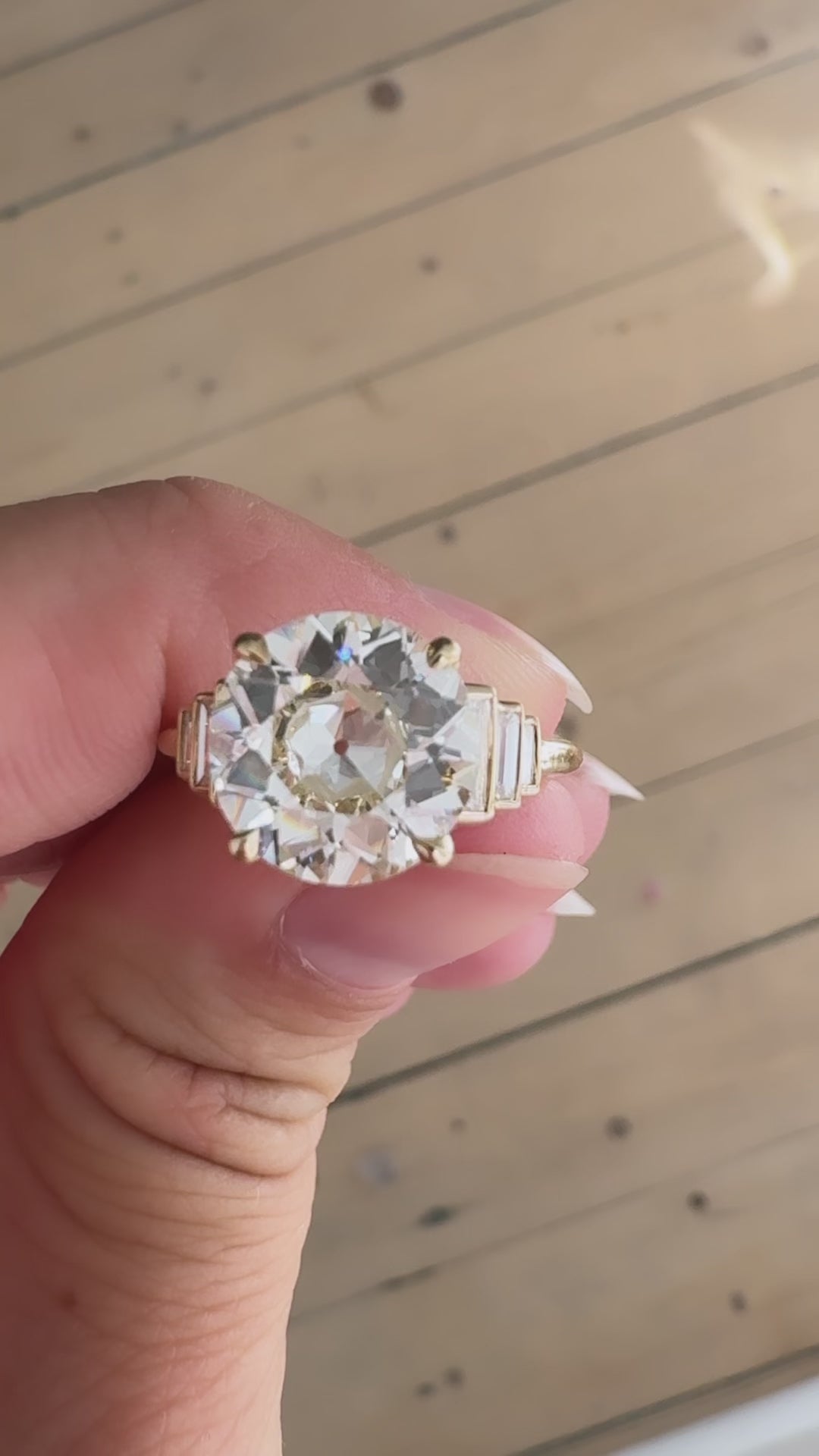 Solitaire Old European cut diamond Rings