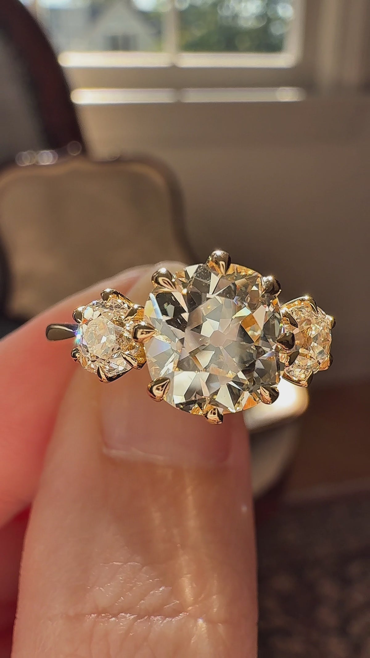 Old Mine cut diamond Engagement Rings