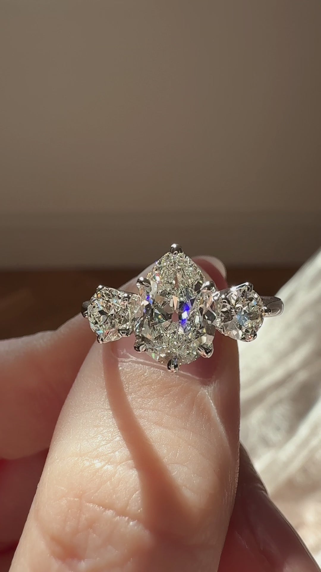  videos and images of vintage Rings-Pear cut diamond Rings