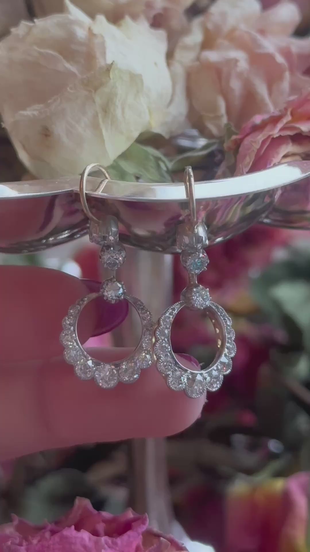 Antique Old Cut Diamond Earrings diamond