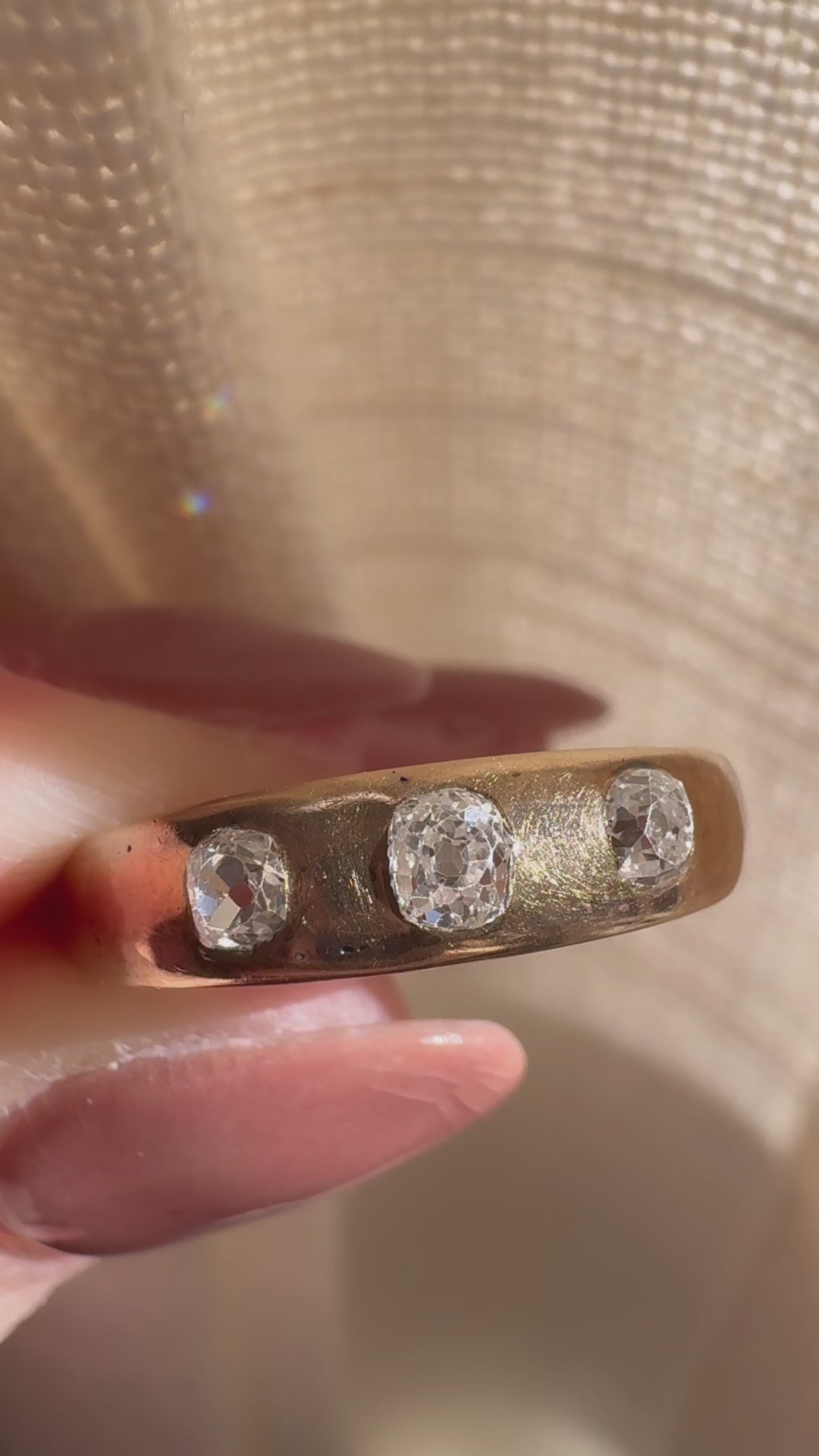 diamond in yellow gold setting