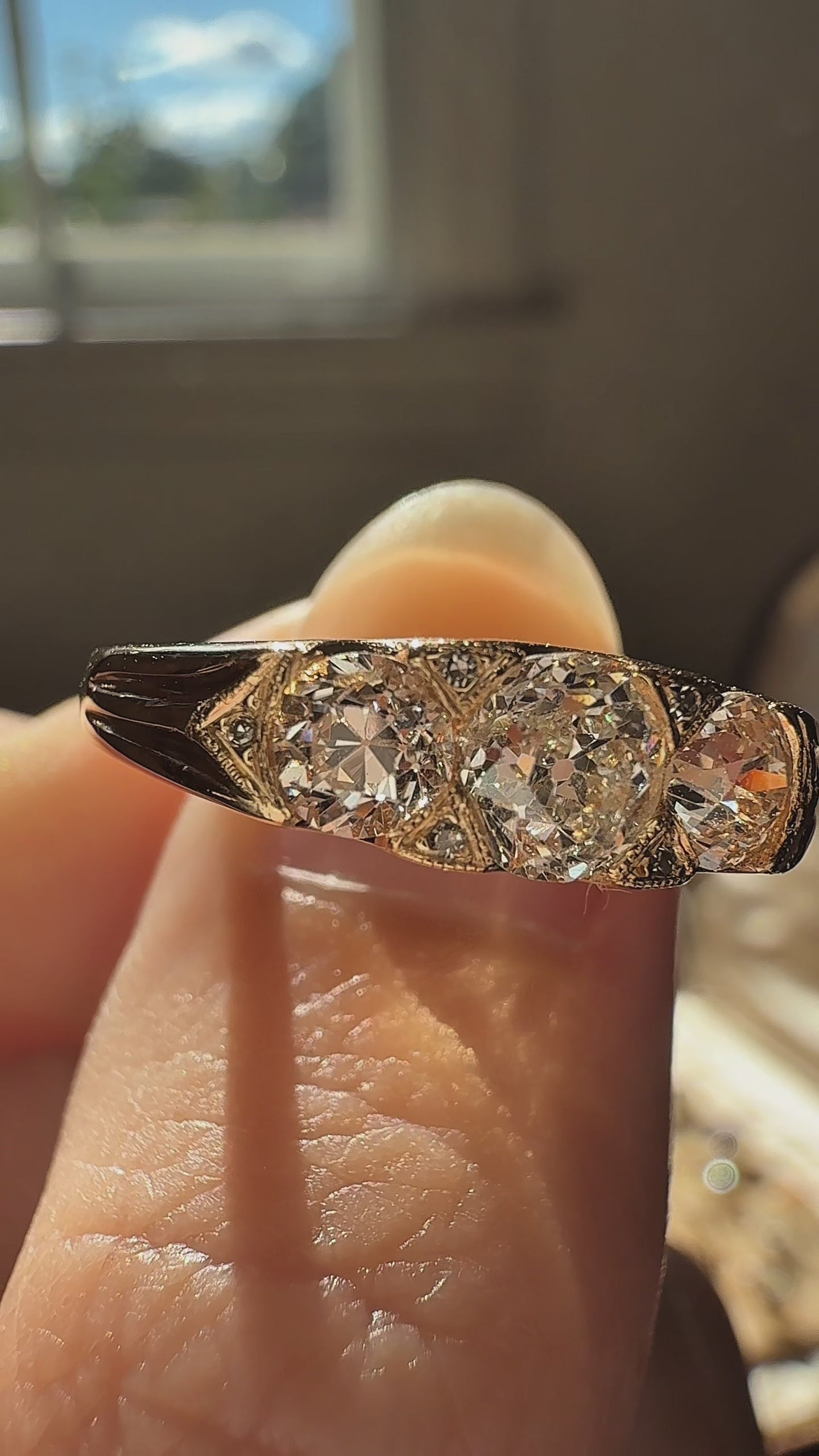 Old Mine cut diamond Engagement Rings