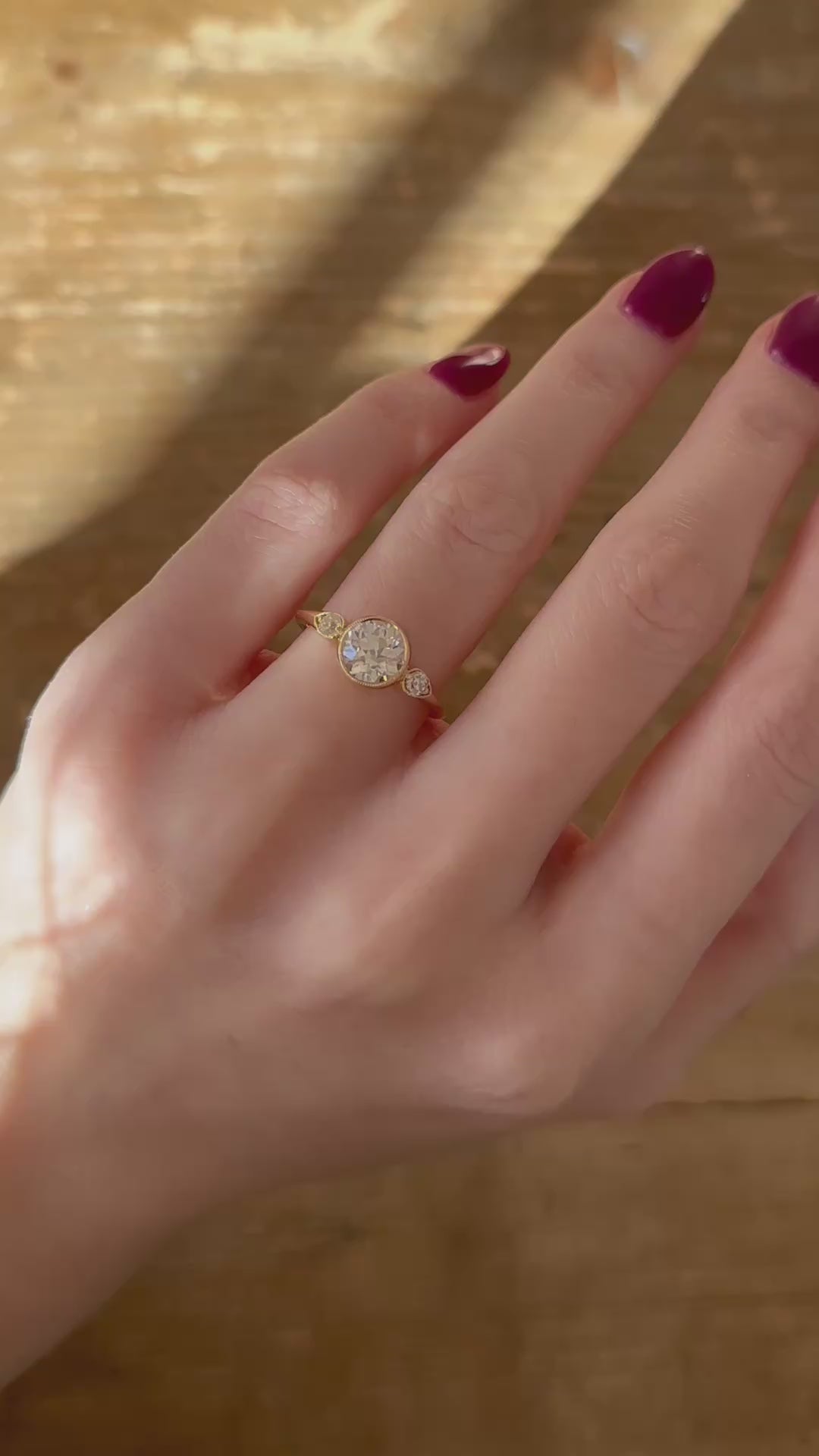 Solitaire Old European cut diamond Rings