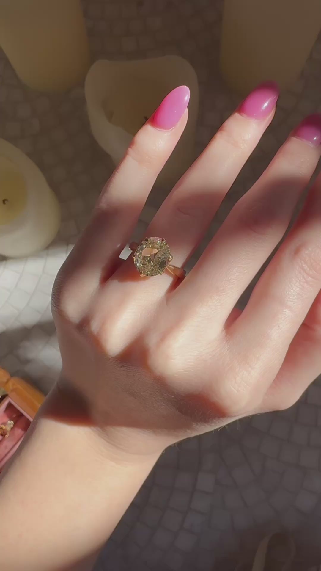  videos and images of vintage Rings-Solitaire Marquise/Oval cut diamond Rings