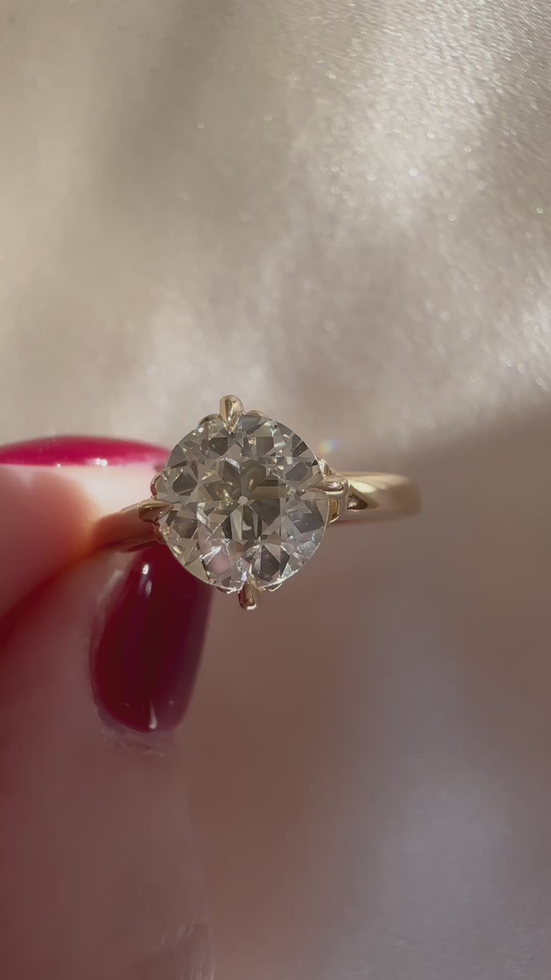 Solitaire Old European cut diamond Rings