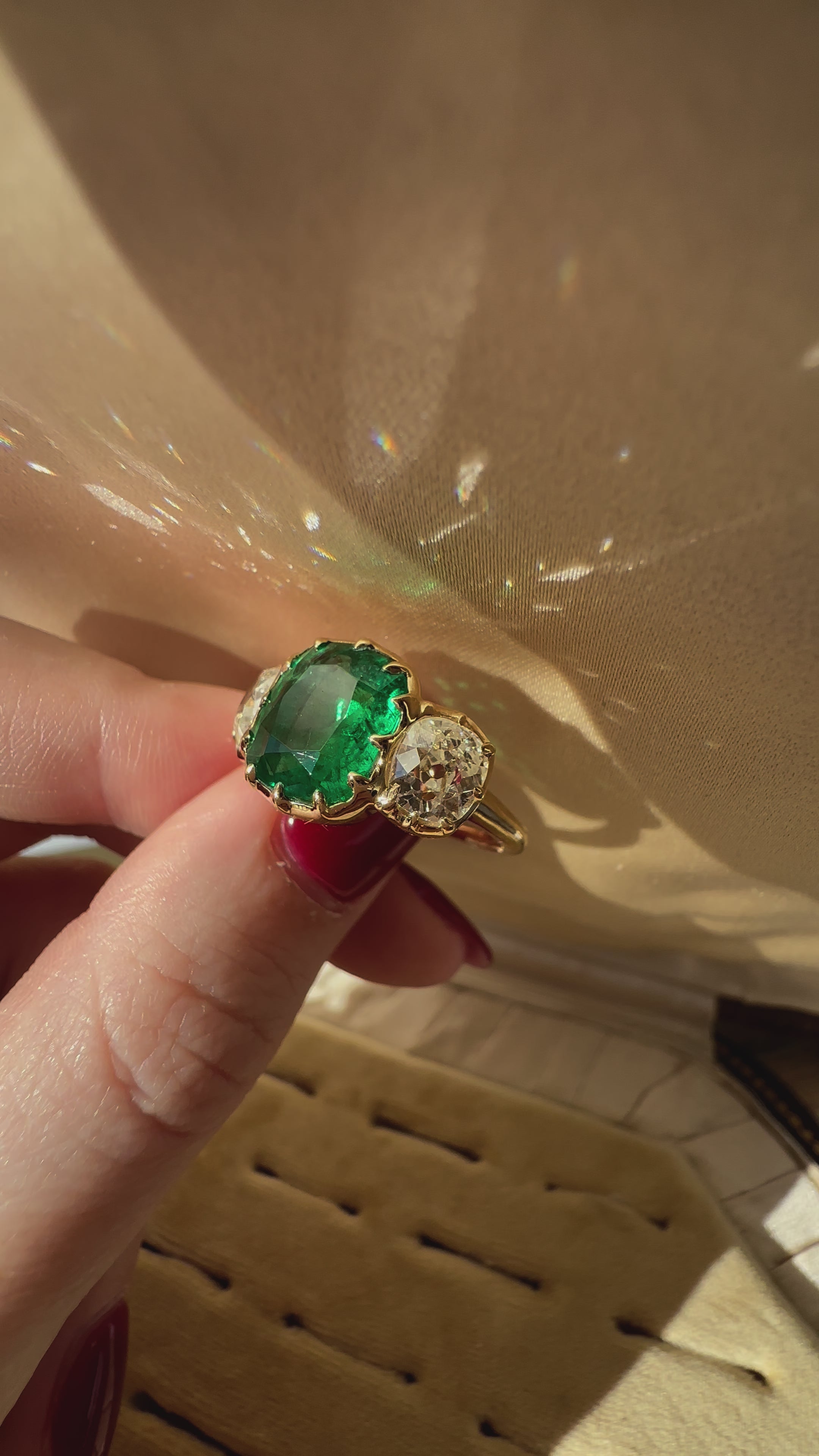 diamond in yellow gold setting