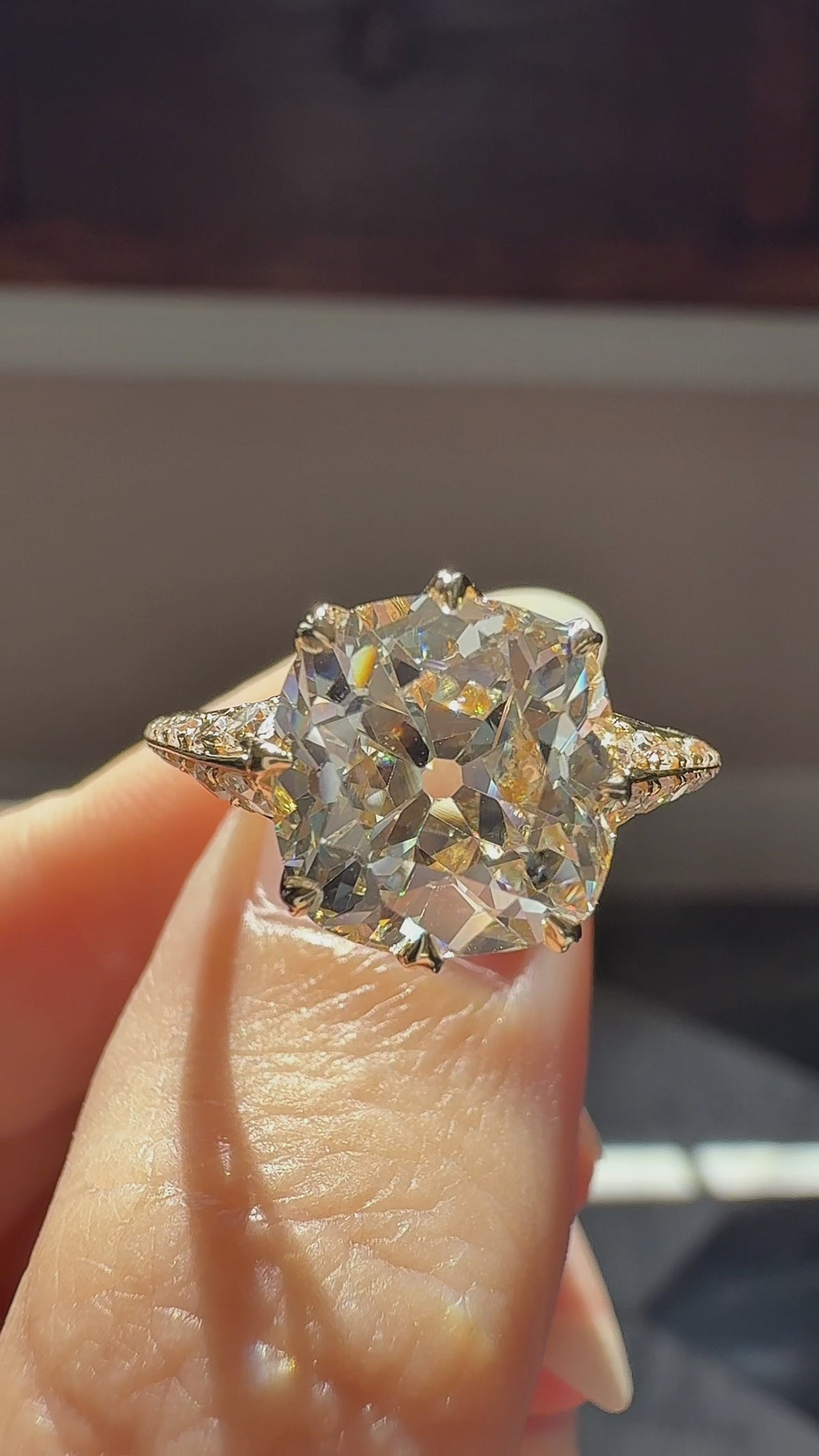 Old Mine cut diamond Engagement Rings