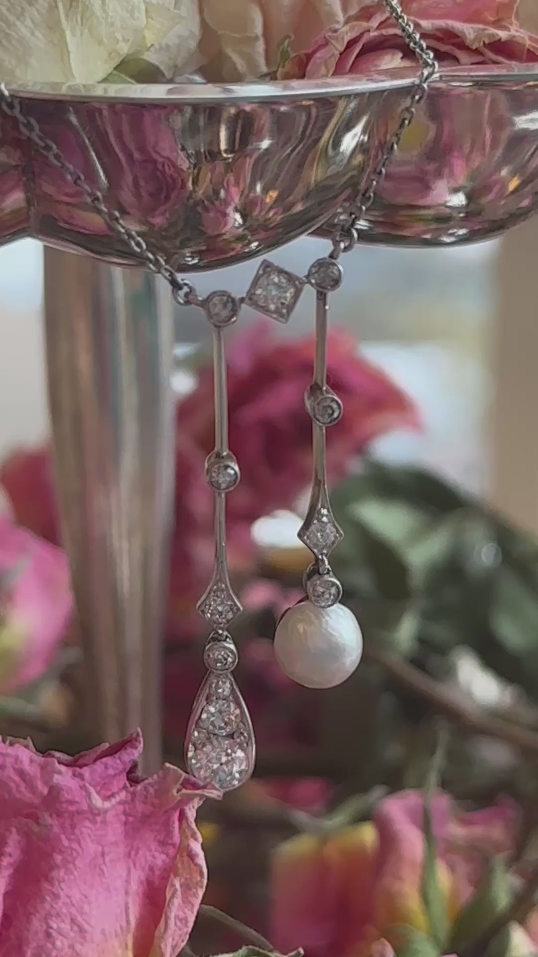 Antique Old European Cut Diamond Necklace diamond