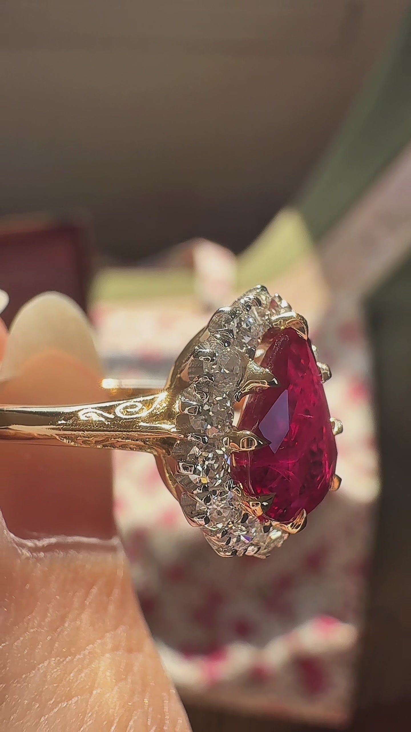 Pear cut diamond Rings