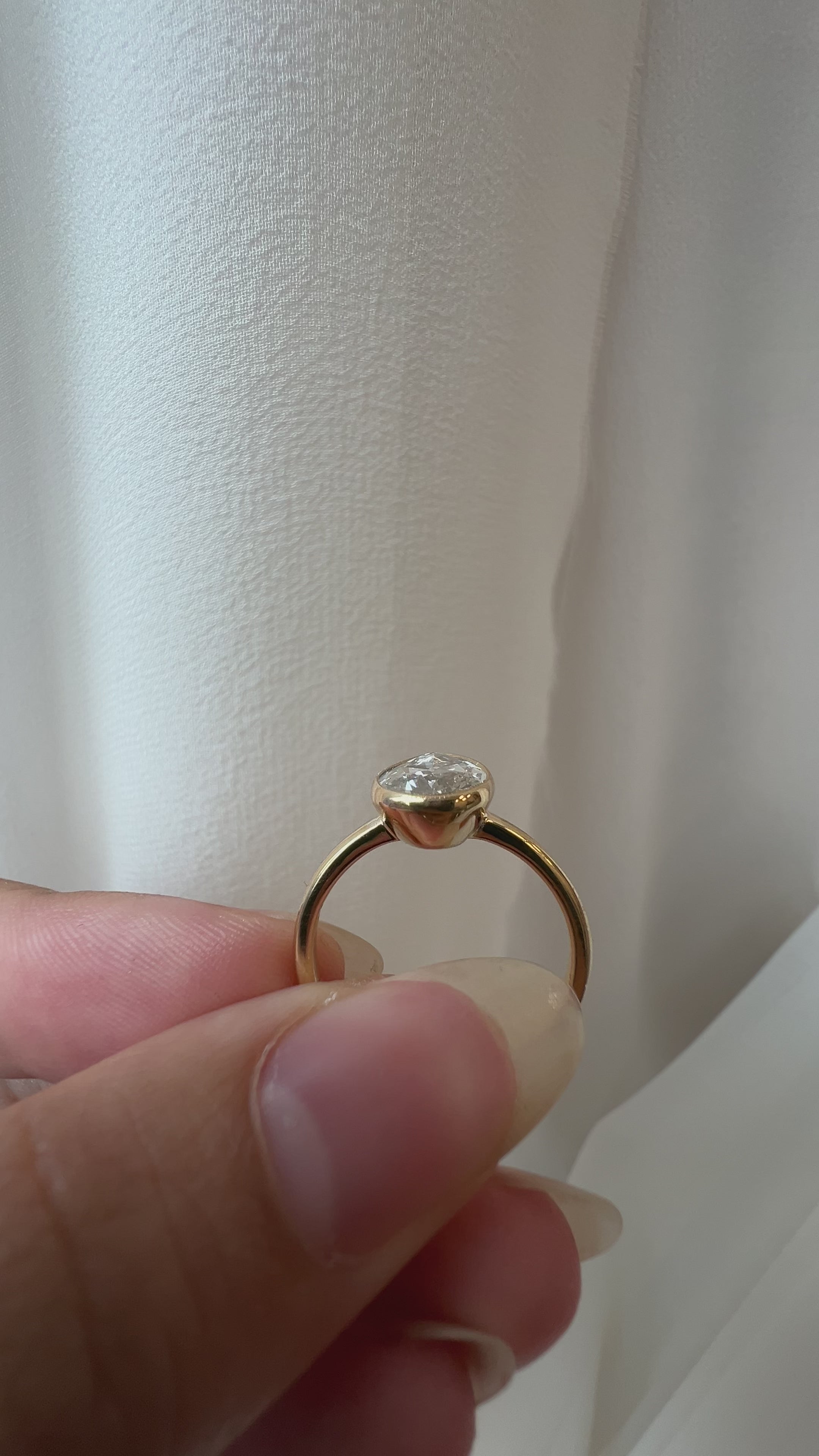 Solitaire Pear cut diamond Rings