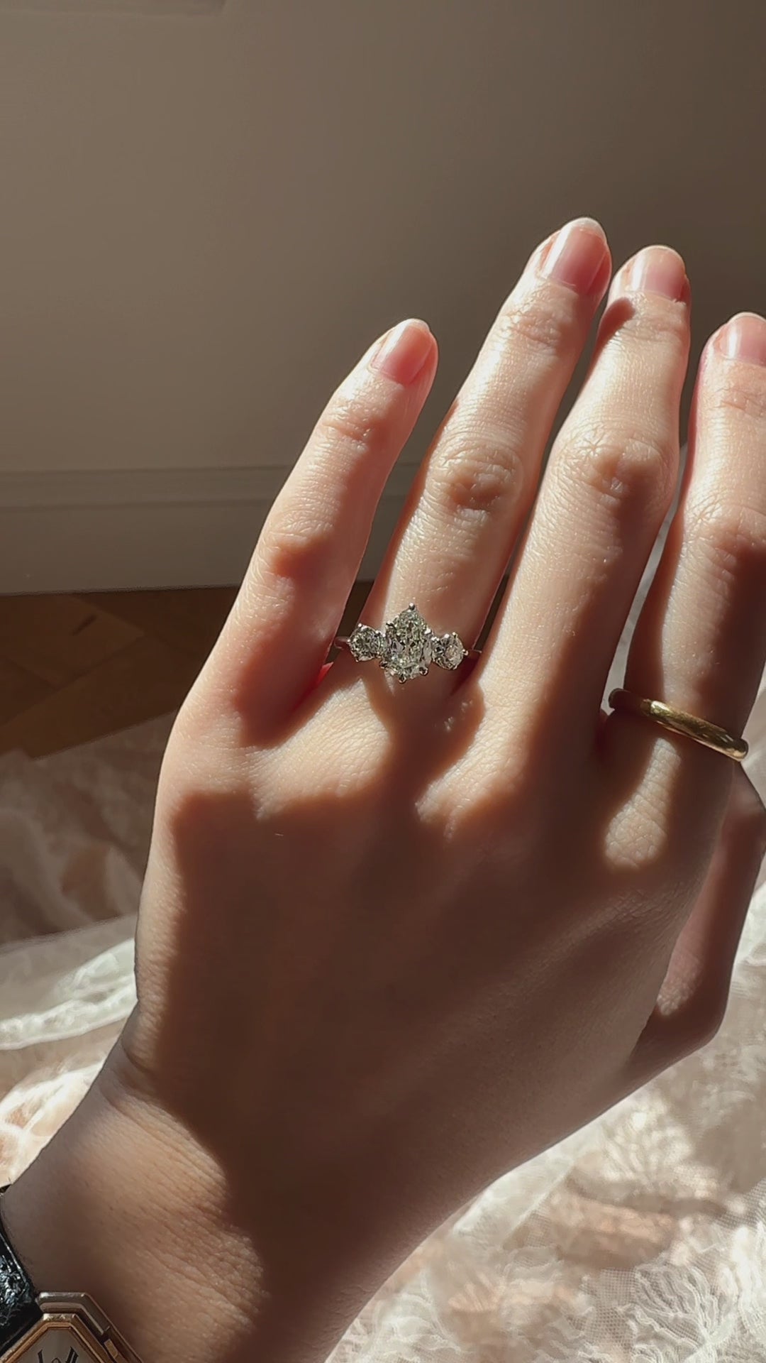 Pear cut diamond Rings