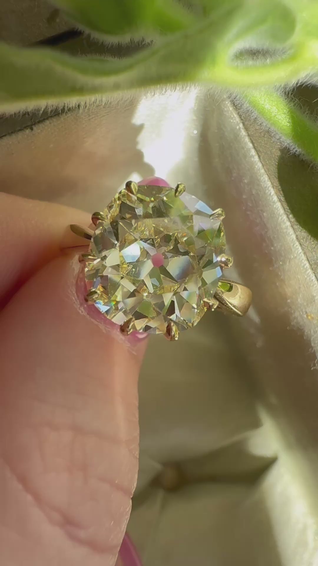  videos and images of vintage Rings-Solitaire Old Mine cut diamond Rings