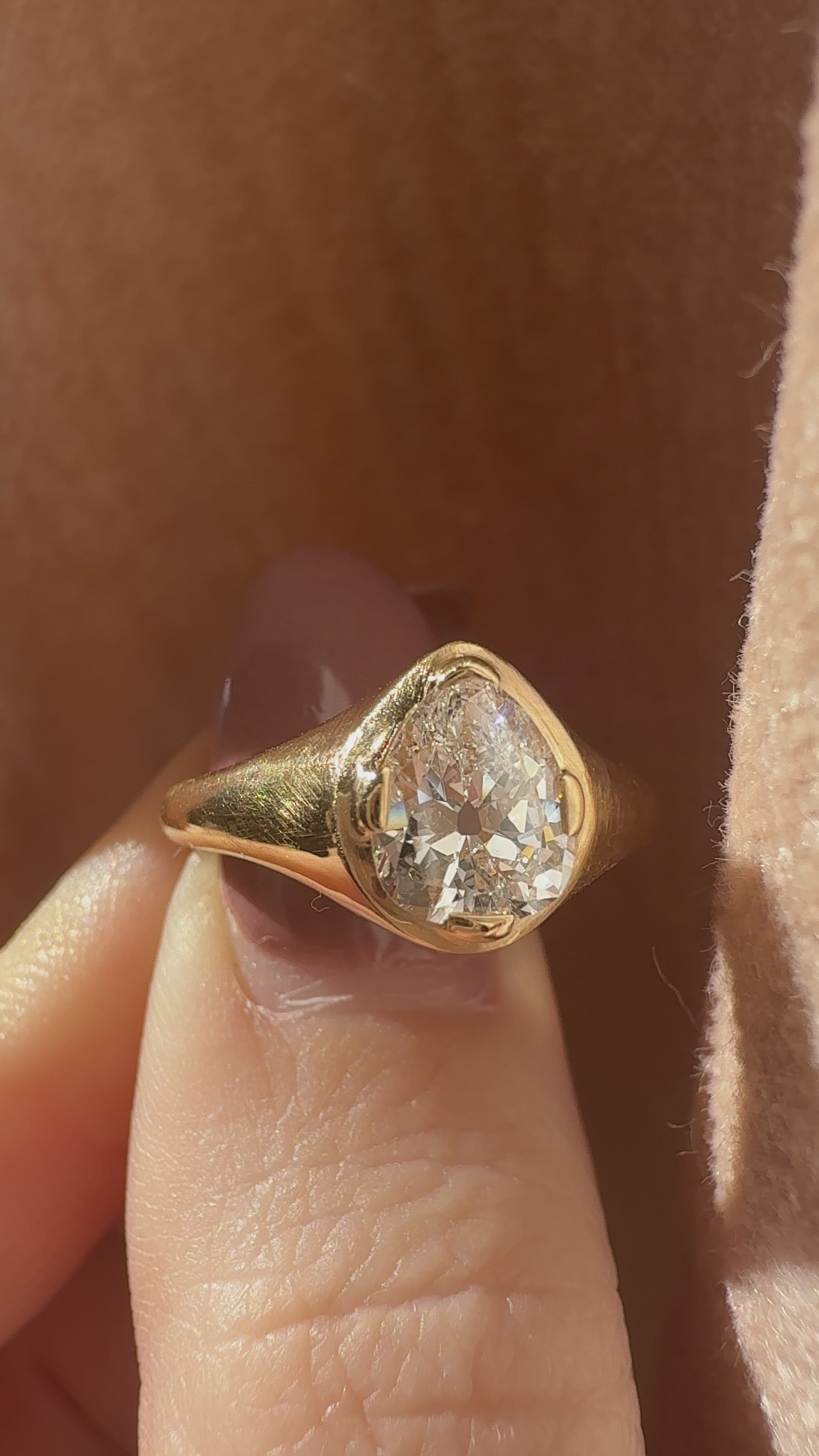 Pear cut diamond Rings