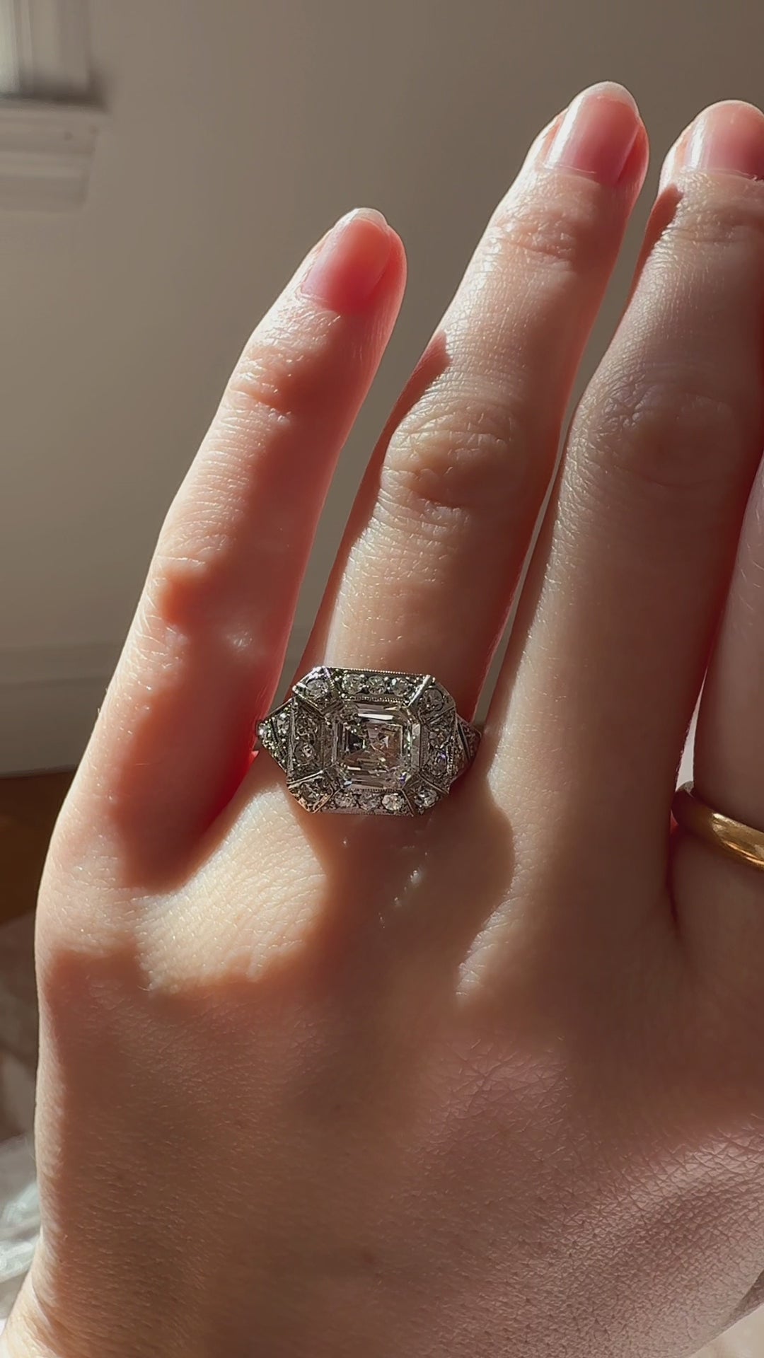 Step  cut diamond Rings