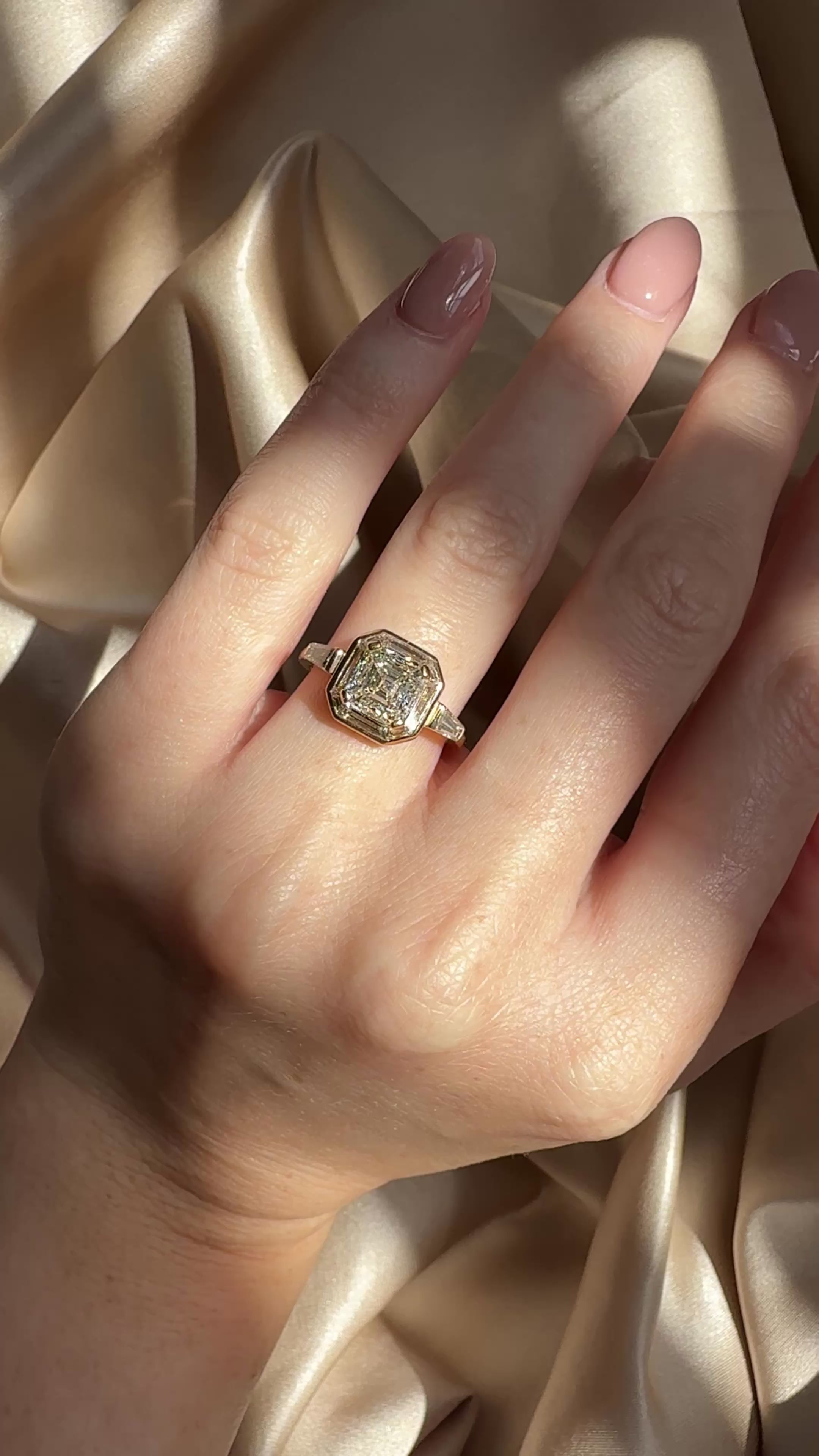 Step  cut diamond Rings