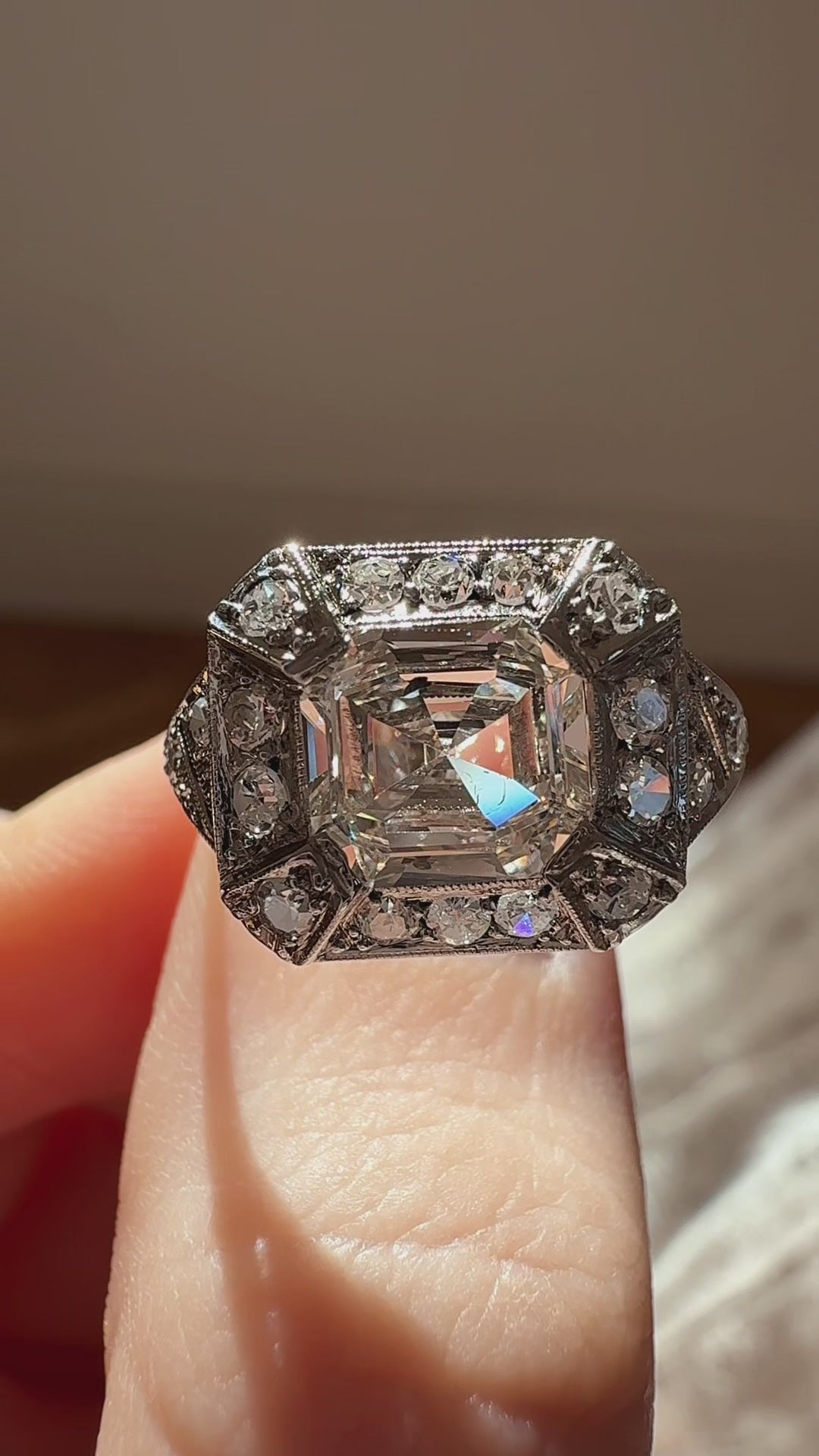  videos and images of vintage Rings-Step  cut diamond Rings