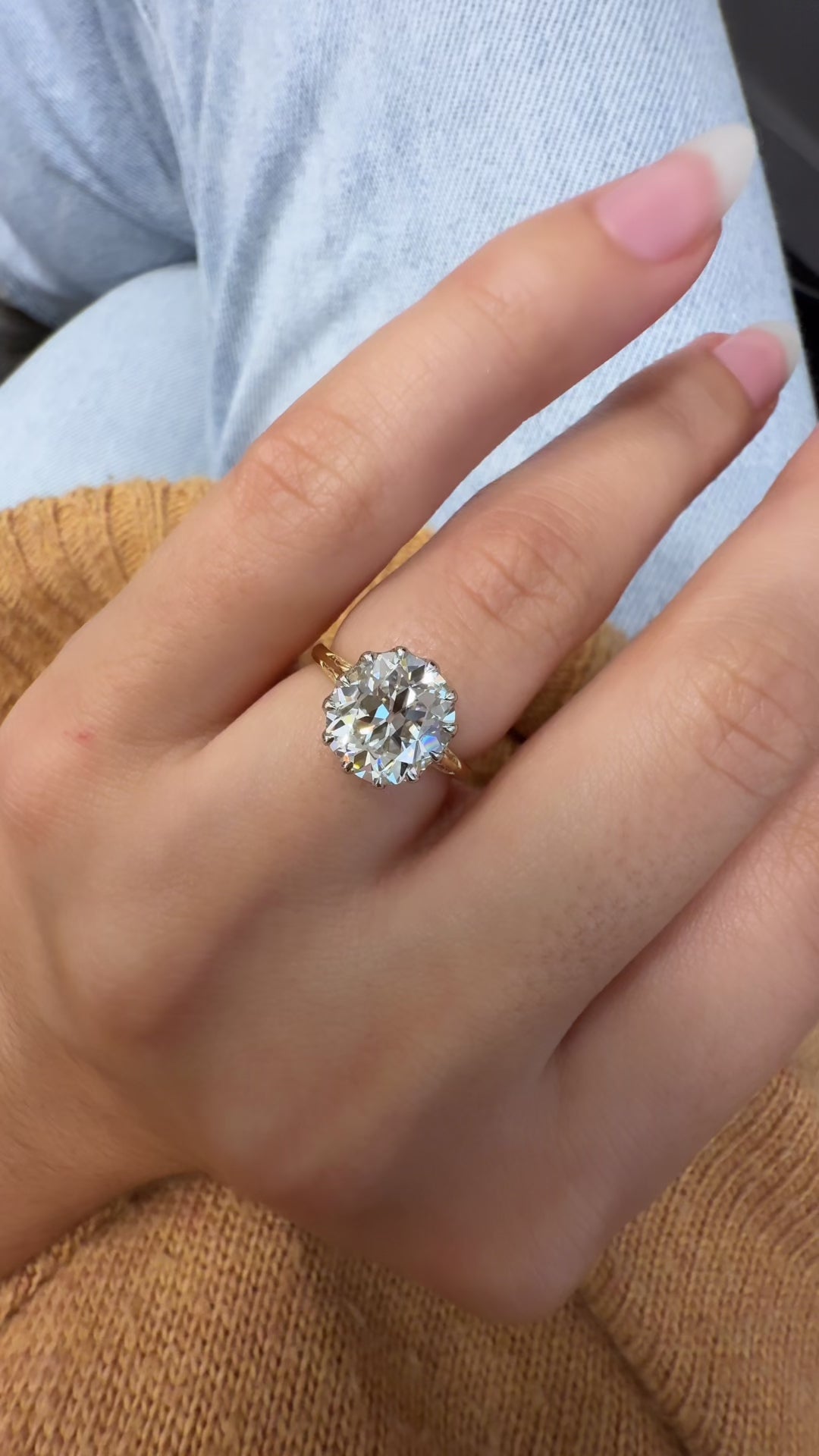  videos and images of vintage Rings-Old Mine cut diamond Rings
