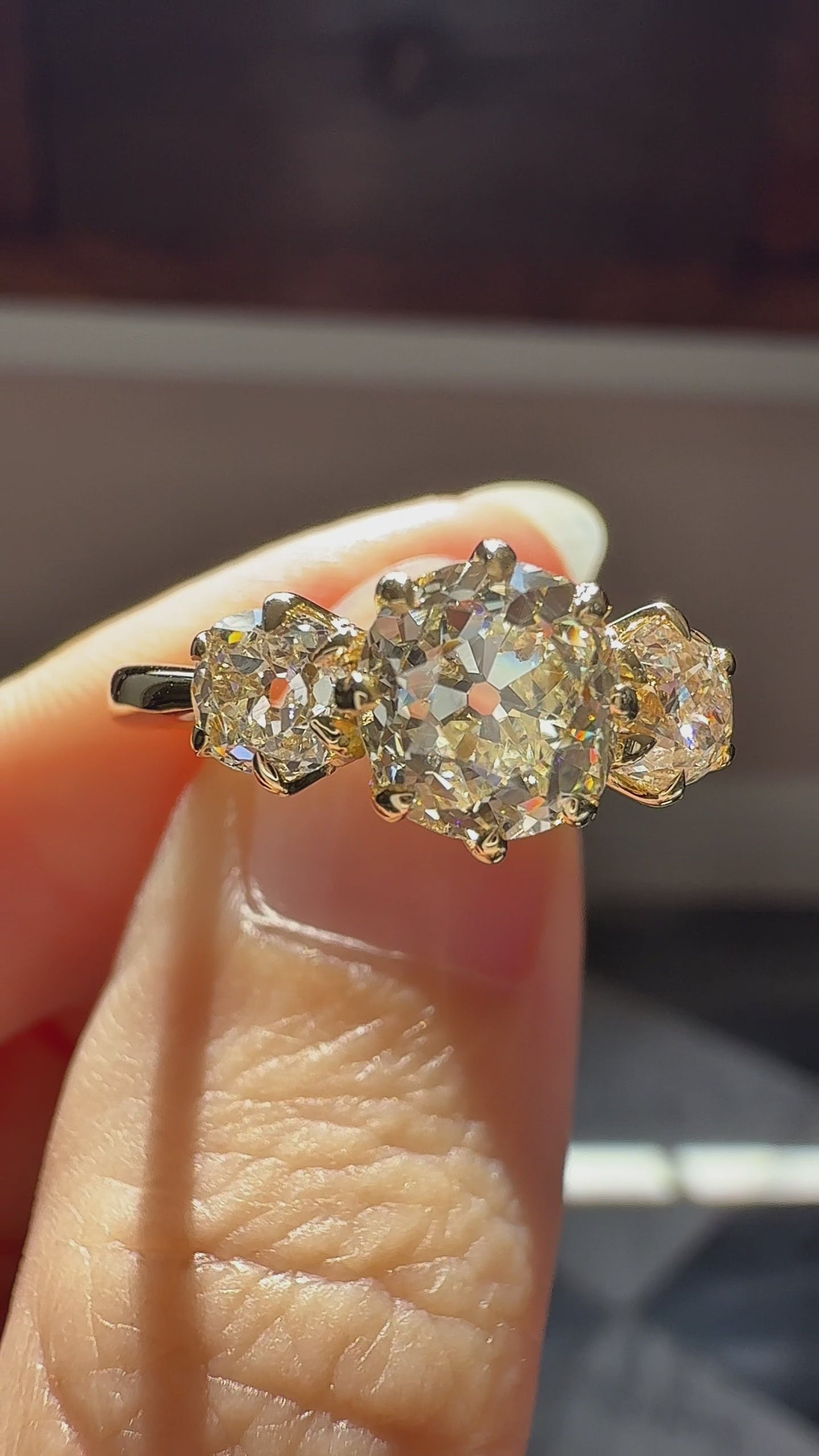 Old Mine cut diamond Engagement Rings