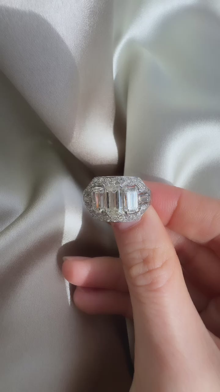 j-k-l color, vs clarity diamond in platinum setting