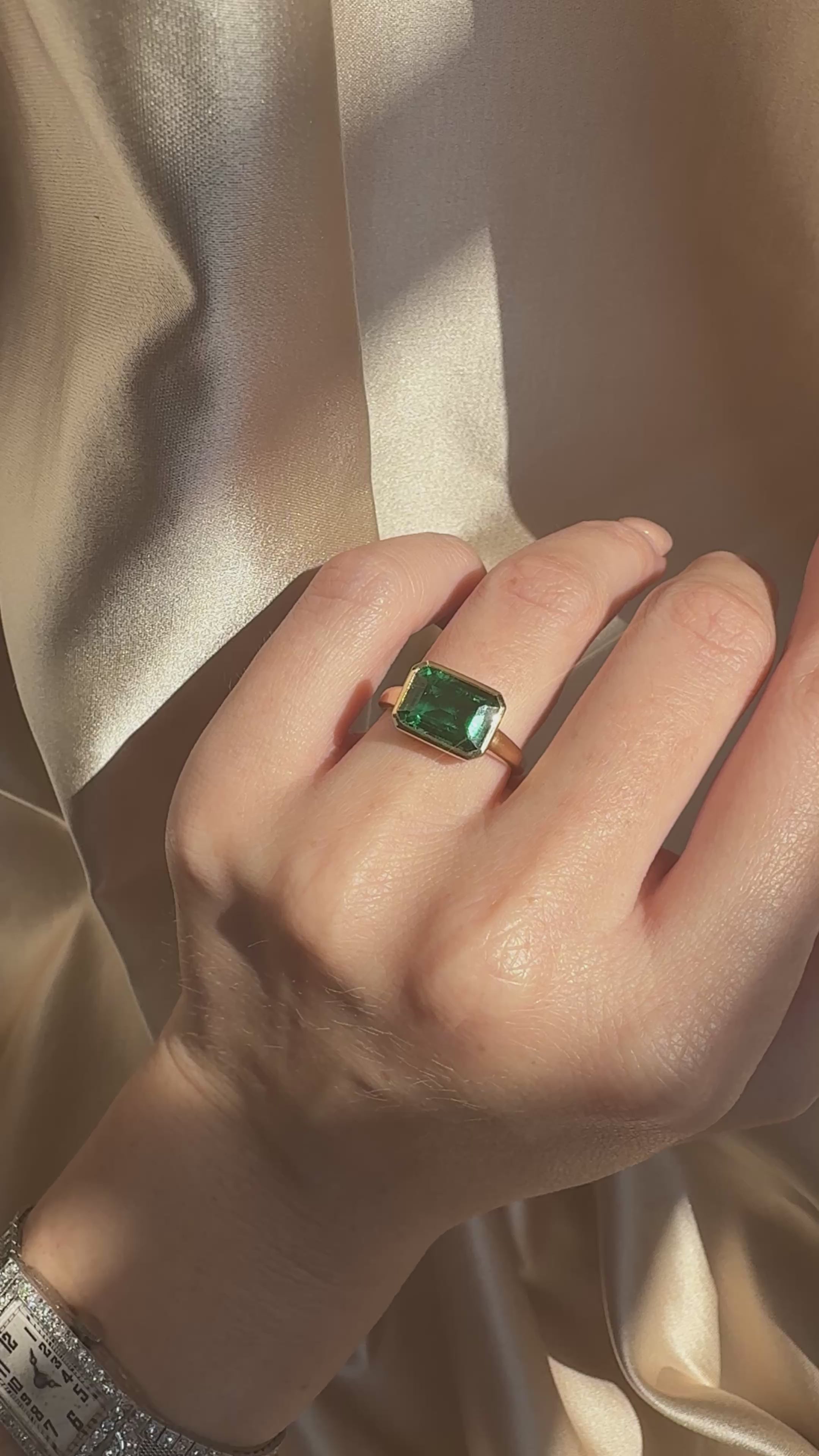 diamond in yellow gold setting