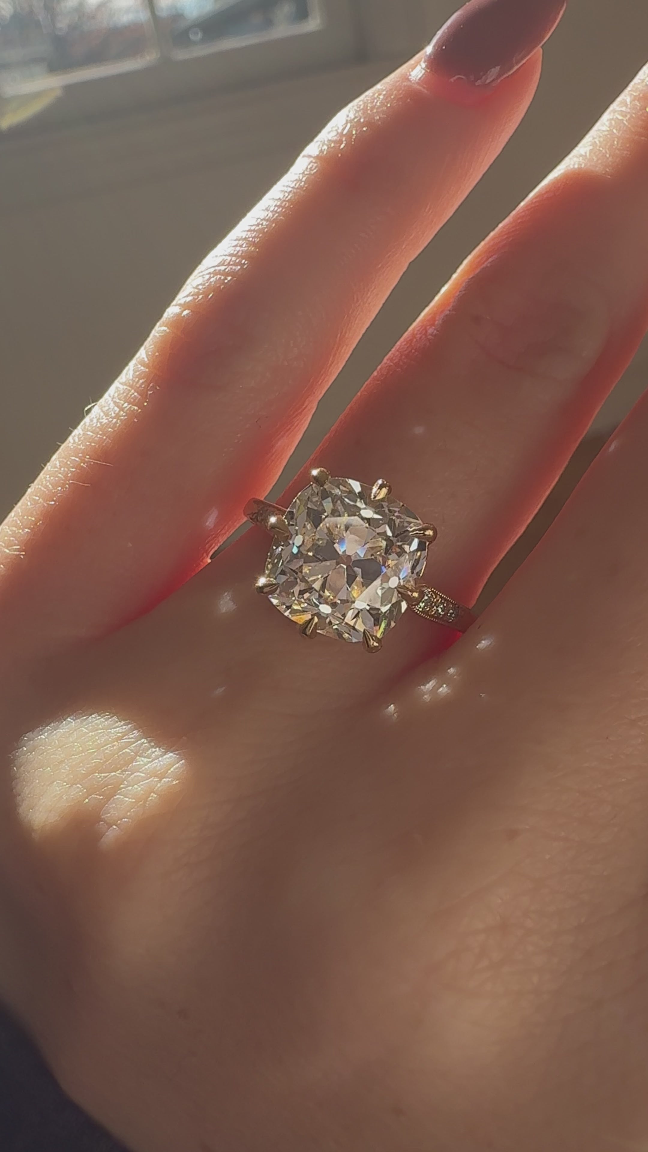  videos and images of vintage Rings-Old Mine cut diamond Rings