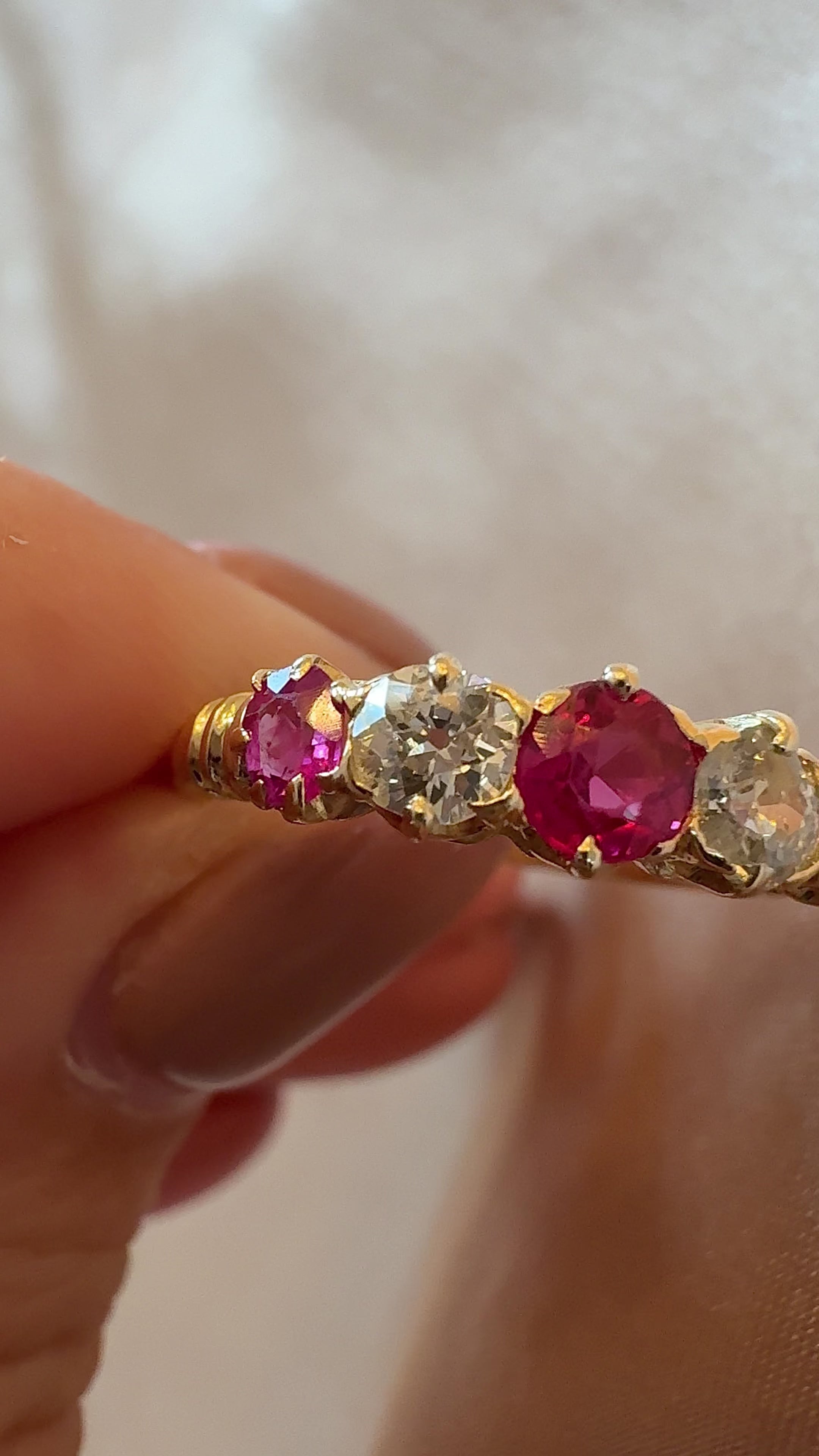 Less than 1  gemstones  vintage engagement ring