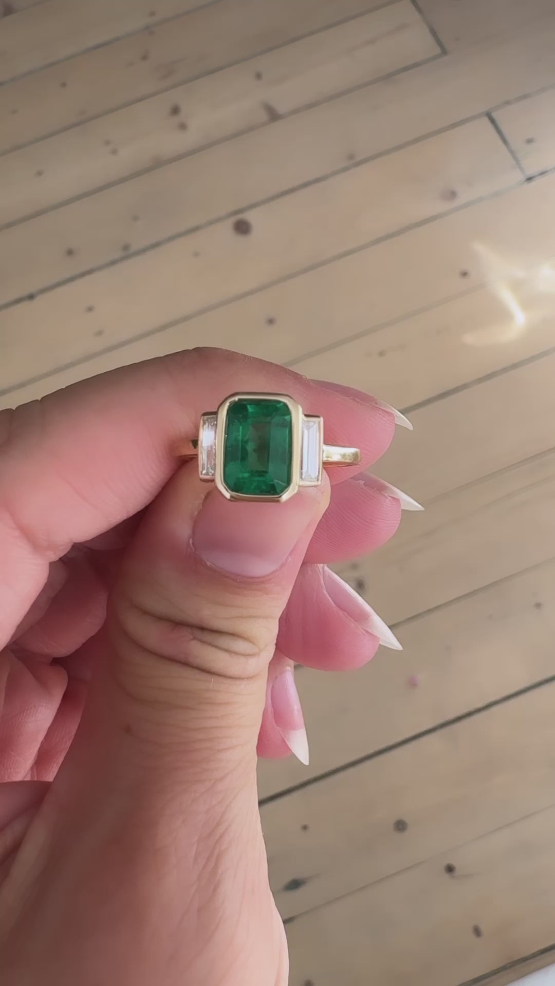 Step  cut diamond Rings