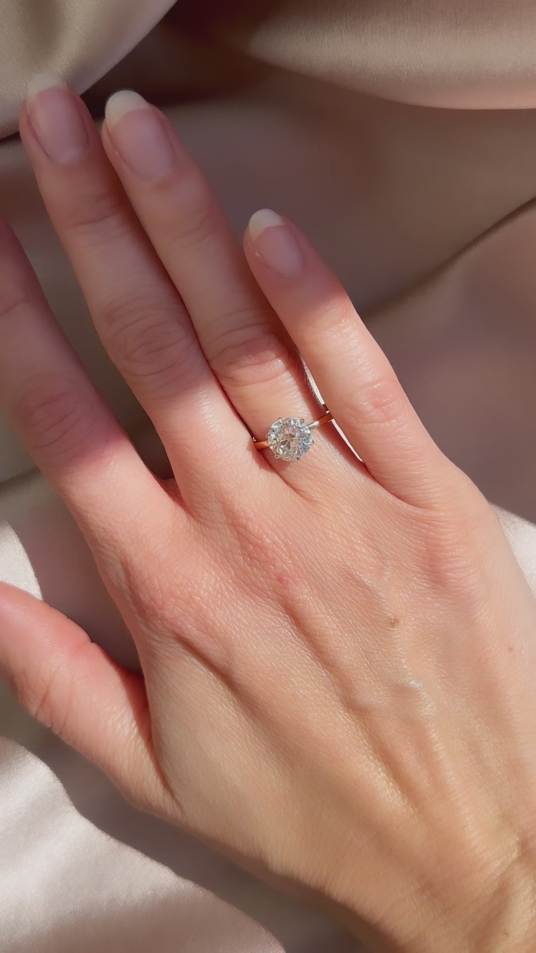 j-k-l color, vs clarity diamond in yellow gold setting