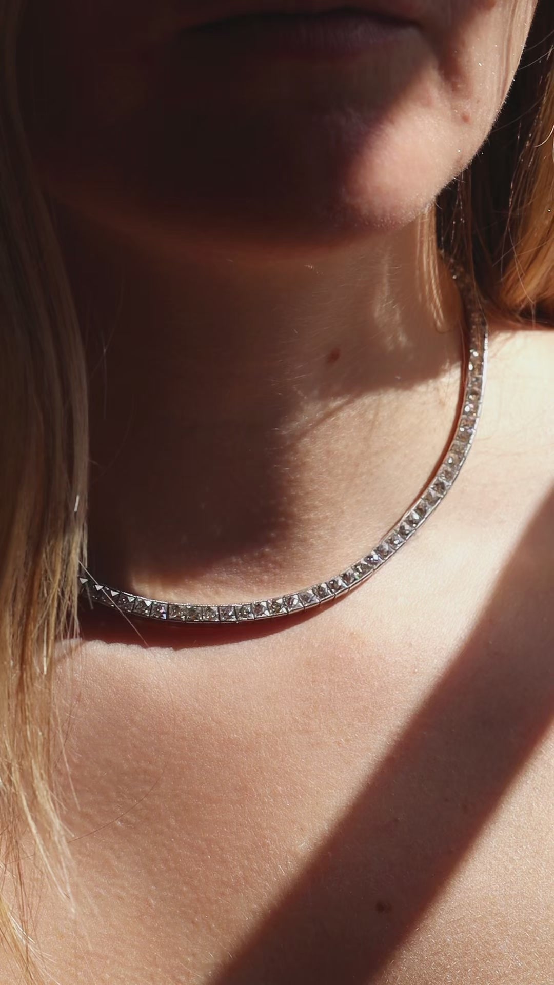 Step  cut diamond Necklaces