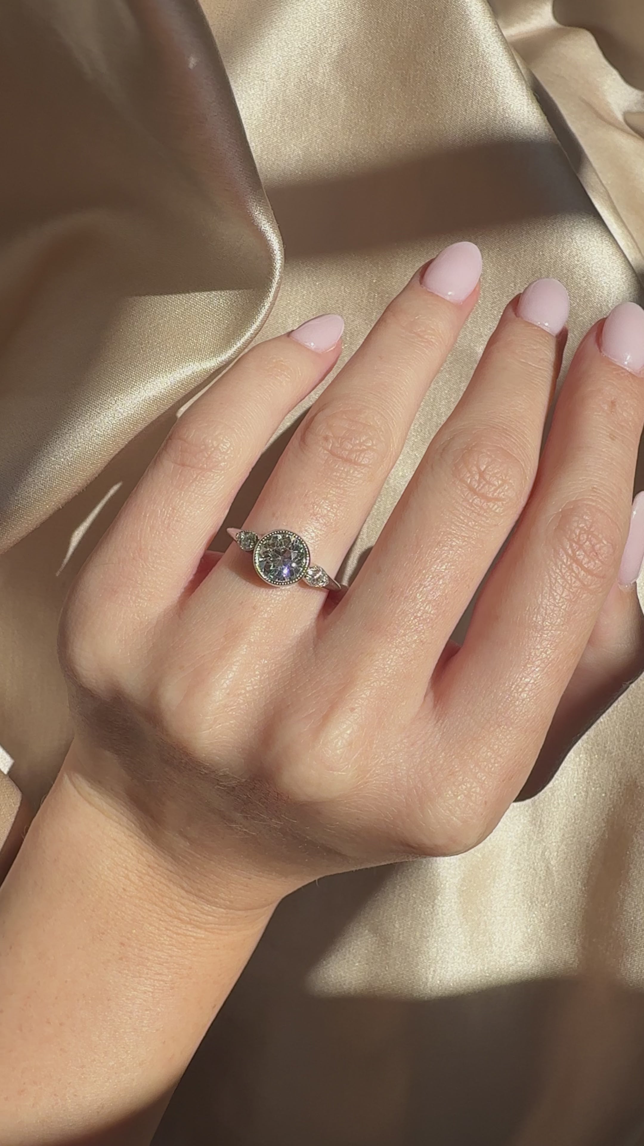 Solitaire Old European cut diamond Rings