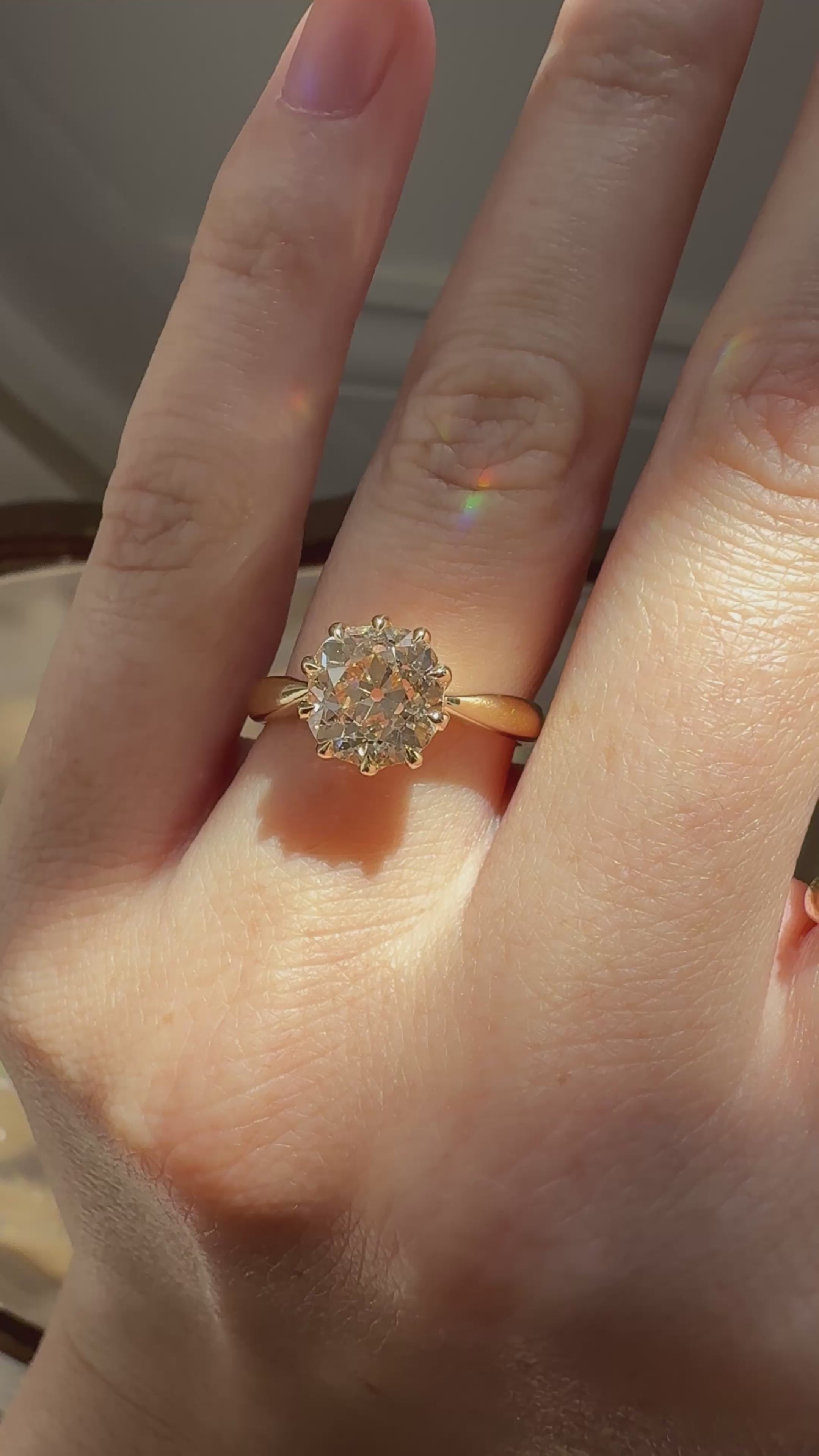  videos and images of vintage Rings-Old Mine cut diamond Rings