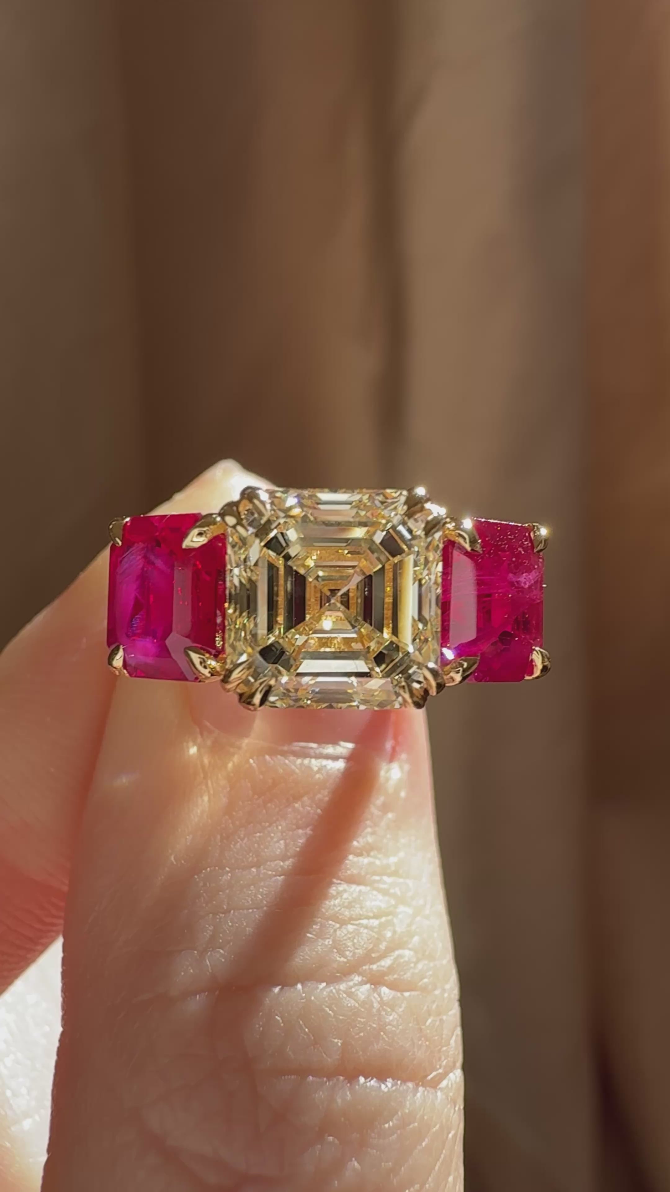  videos and images of vintage Rings-Step  cut diamond Rings