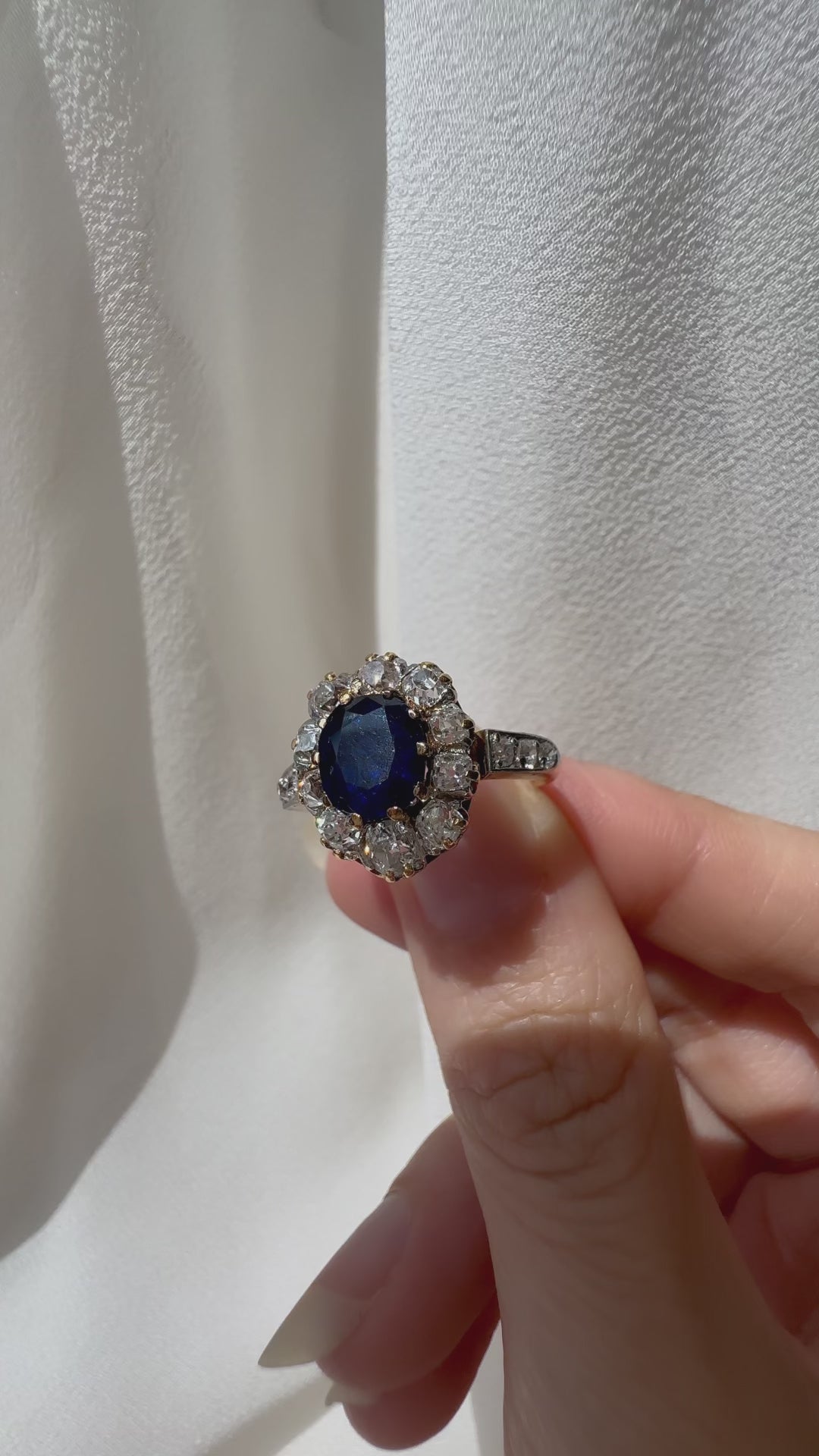 diamond in two-tone setting