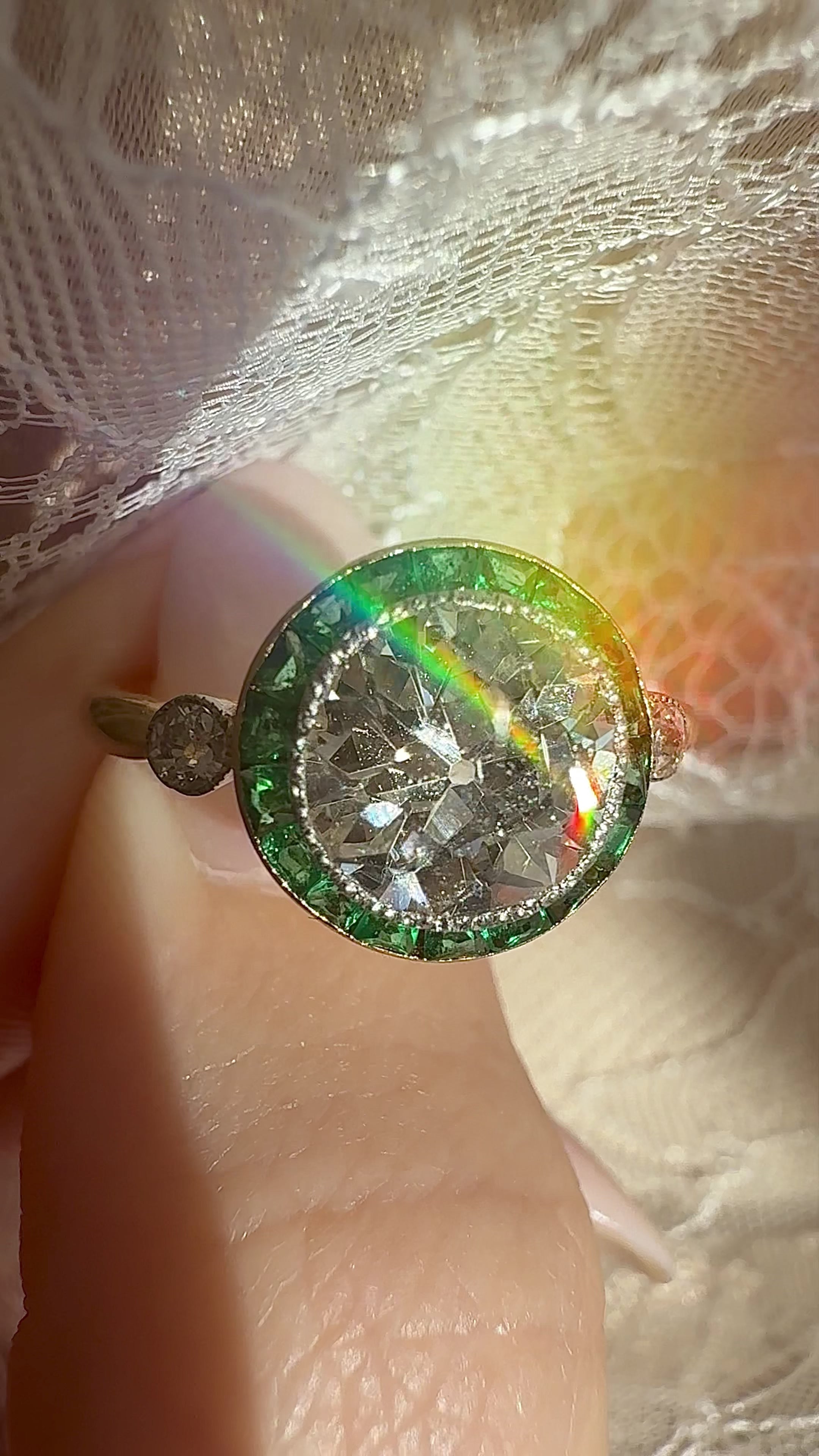 Solitaire Transitional cut diamond Rings