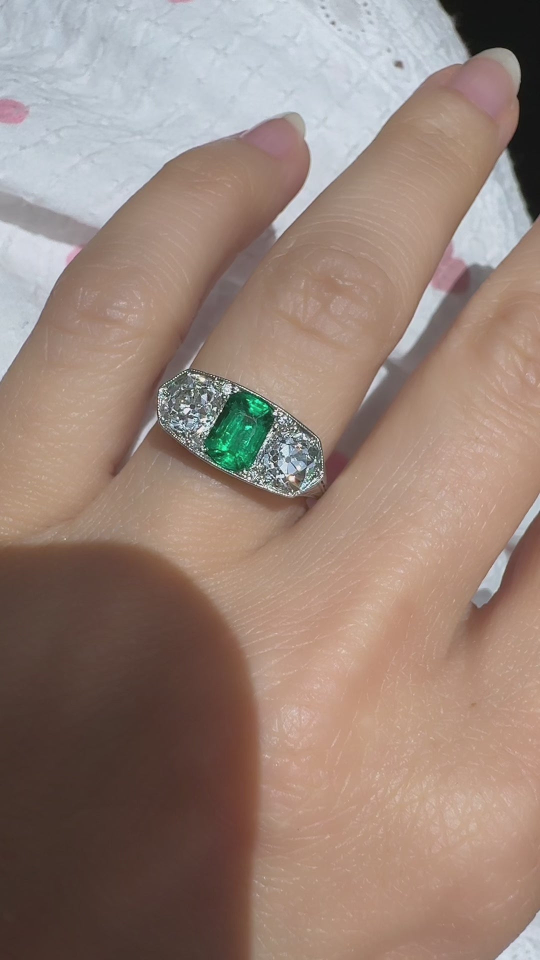 g-h-i color, diamond in platinum setting