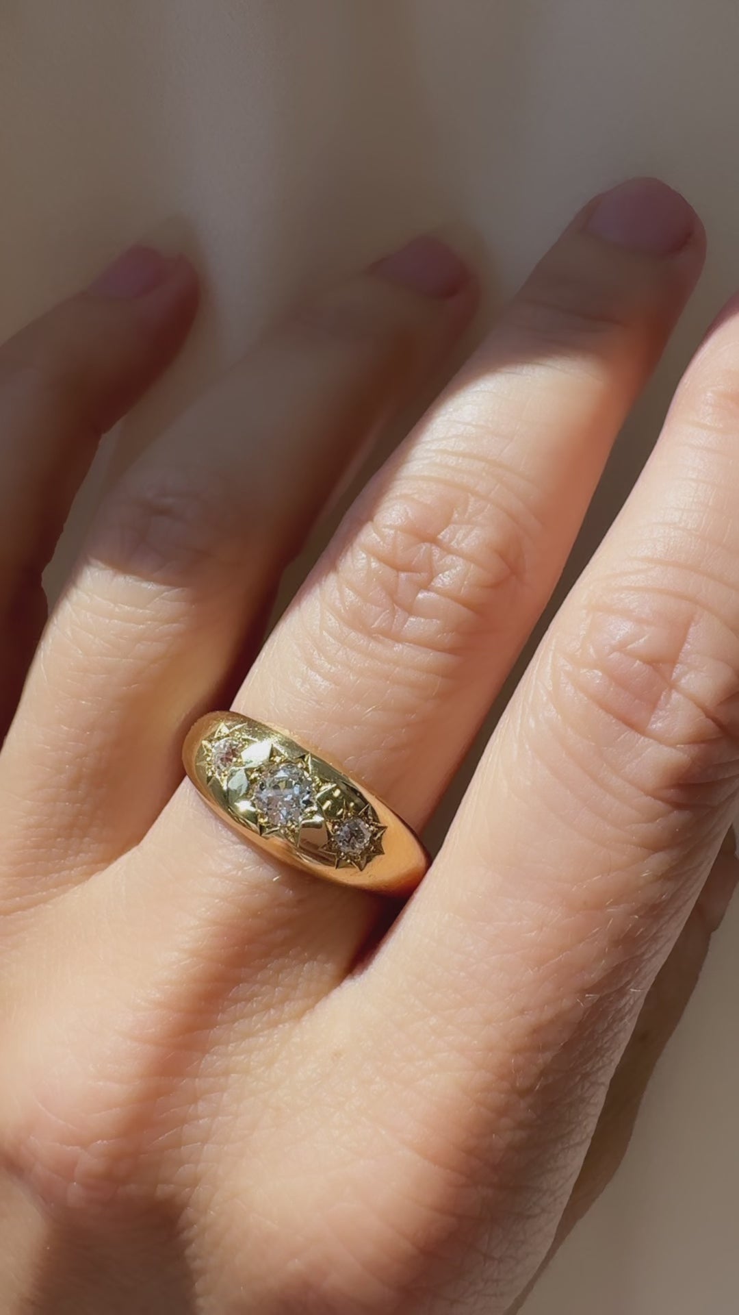 Solitaire Old European cut diamond Rings