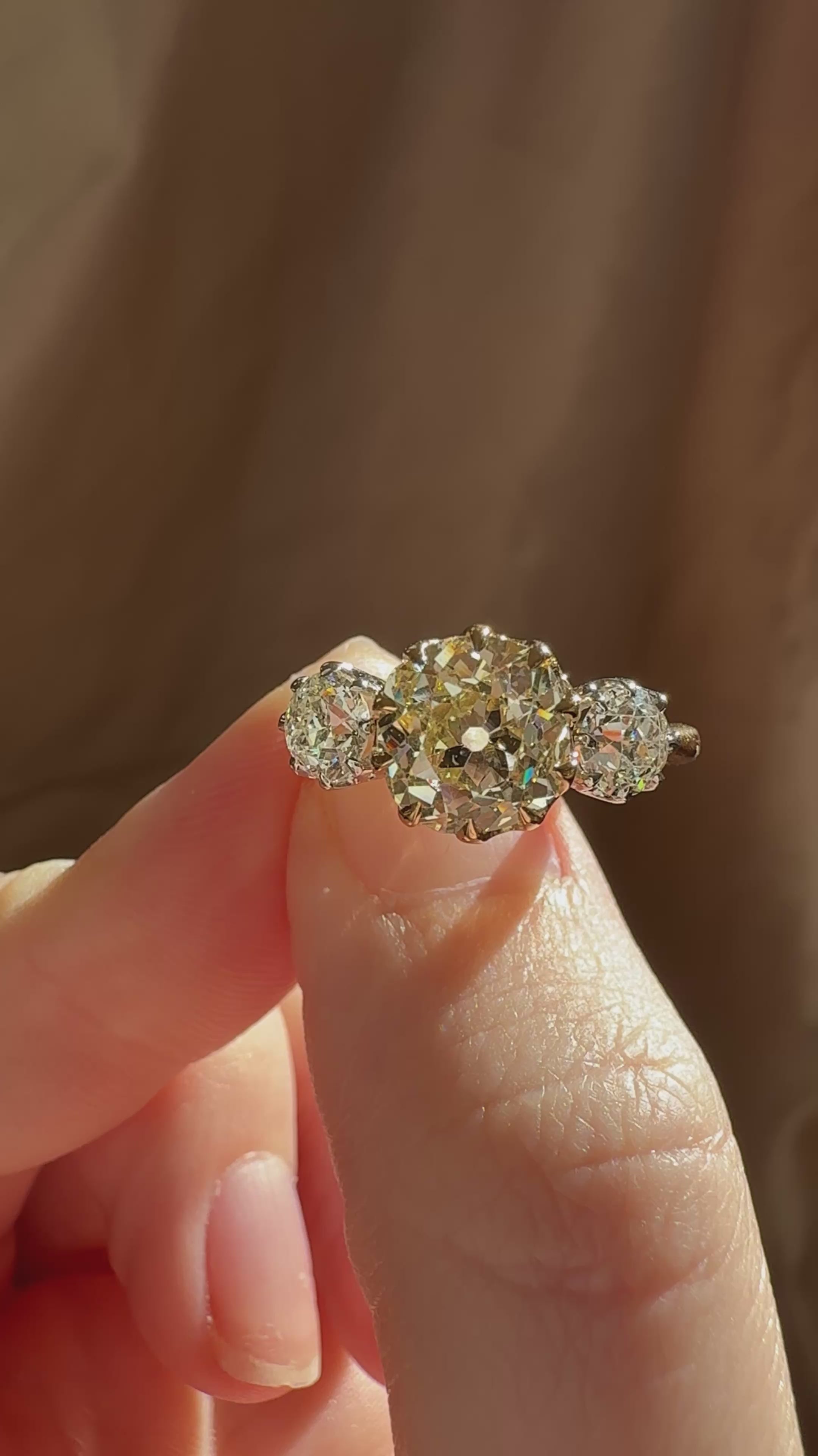  videos and images of vintage Rings-Old Mine cut diamond Rings