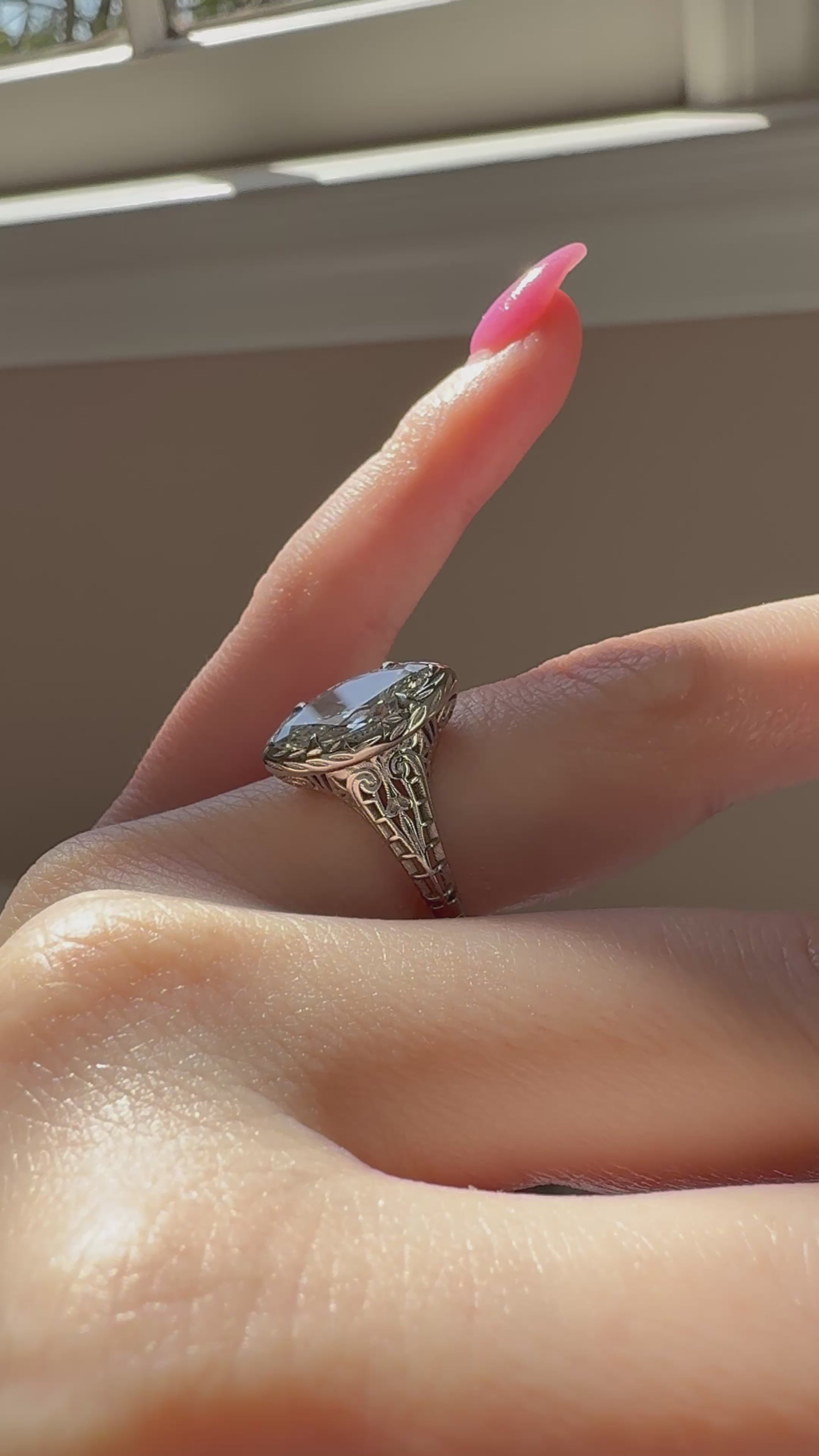 g-h-i color, vs clarity diamond in platinum setting