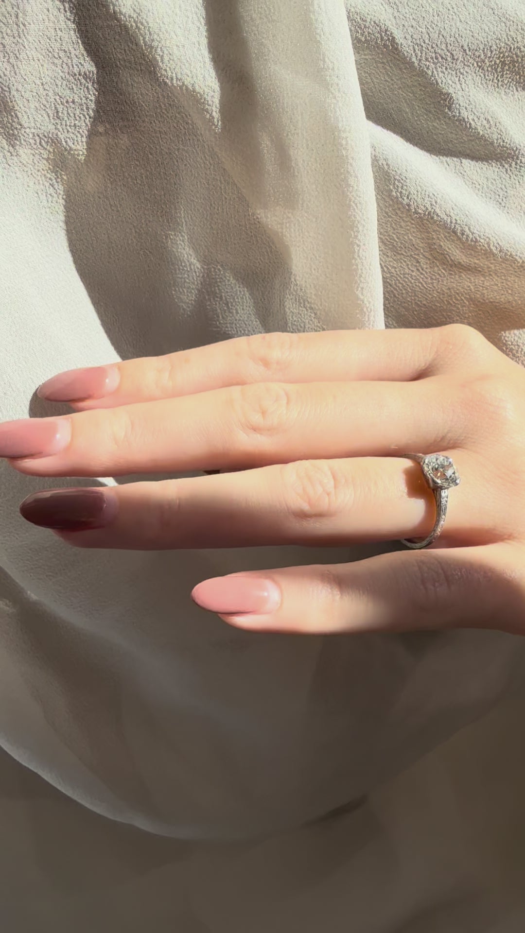 g-h-i color, si-i clarity diamond in platinum setting