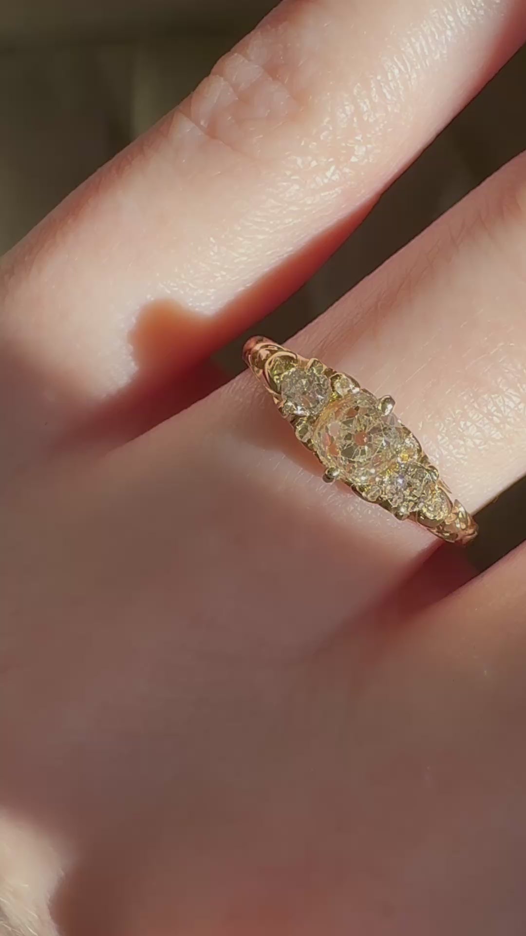 Solitaire Old Mine cut diamond Rings