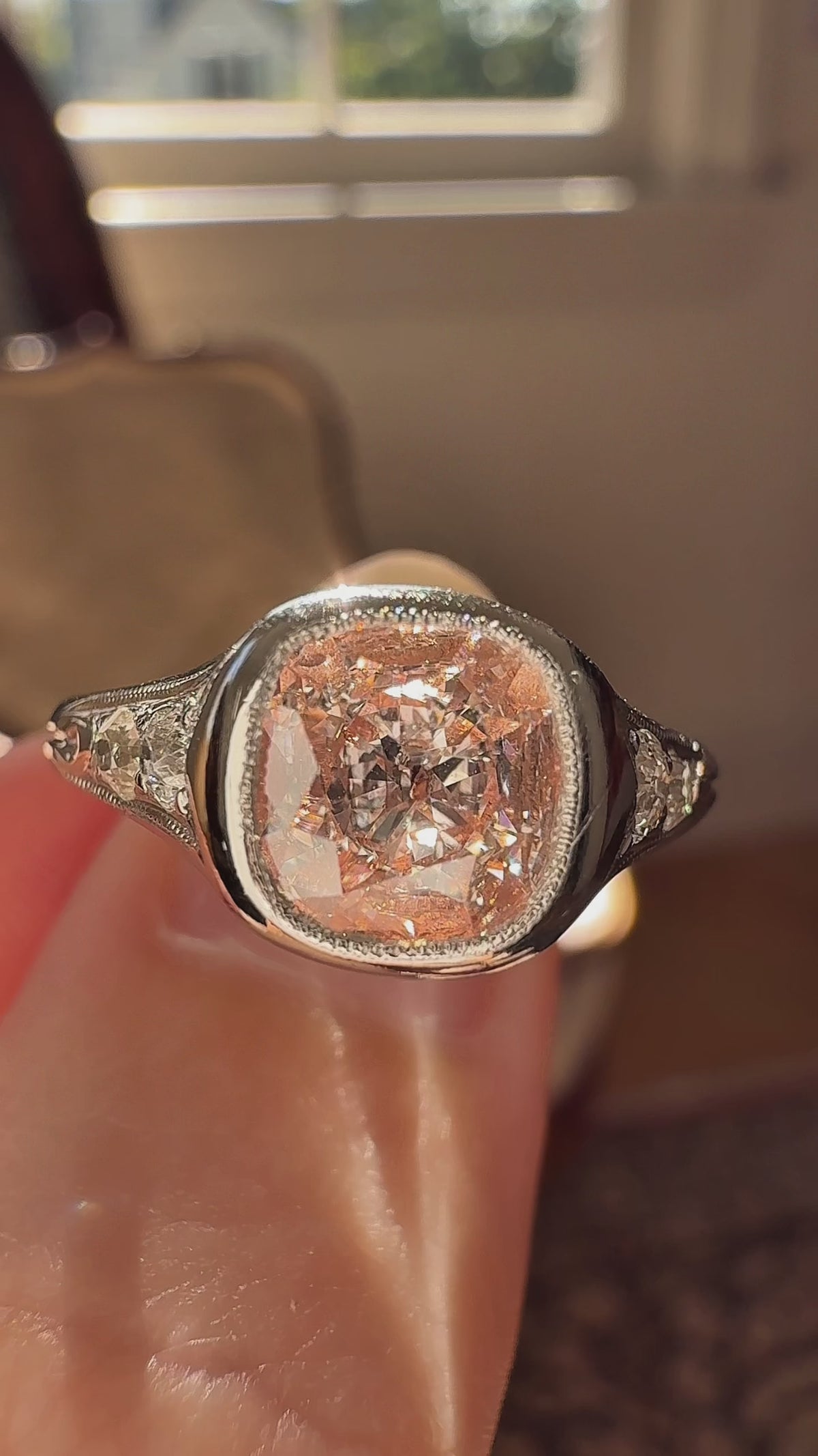Old Mine cut diamond Engagement Rings