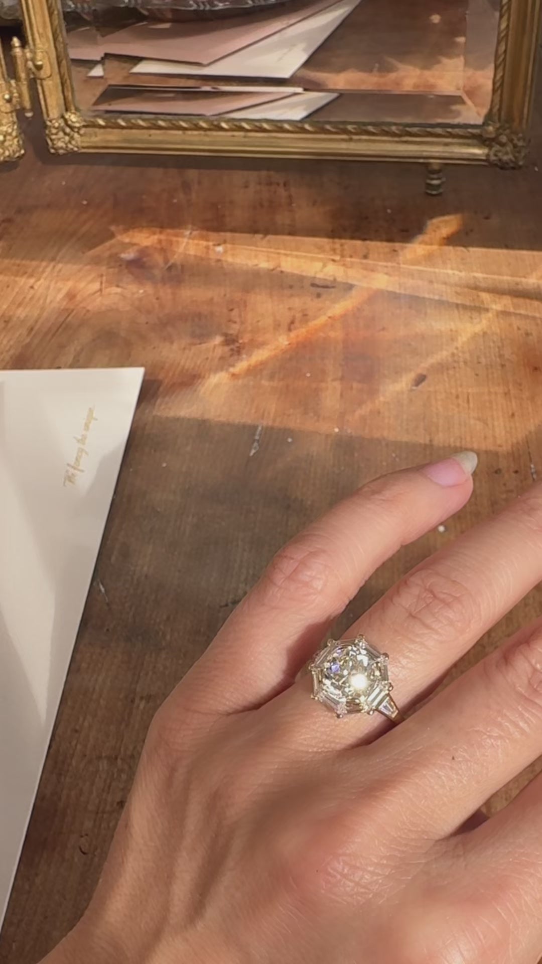 Solitaire Old Mine cut diamond Rings