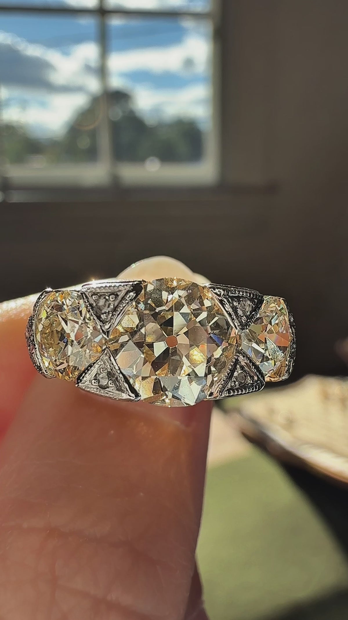 Old European cut diamond Engagement Rings