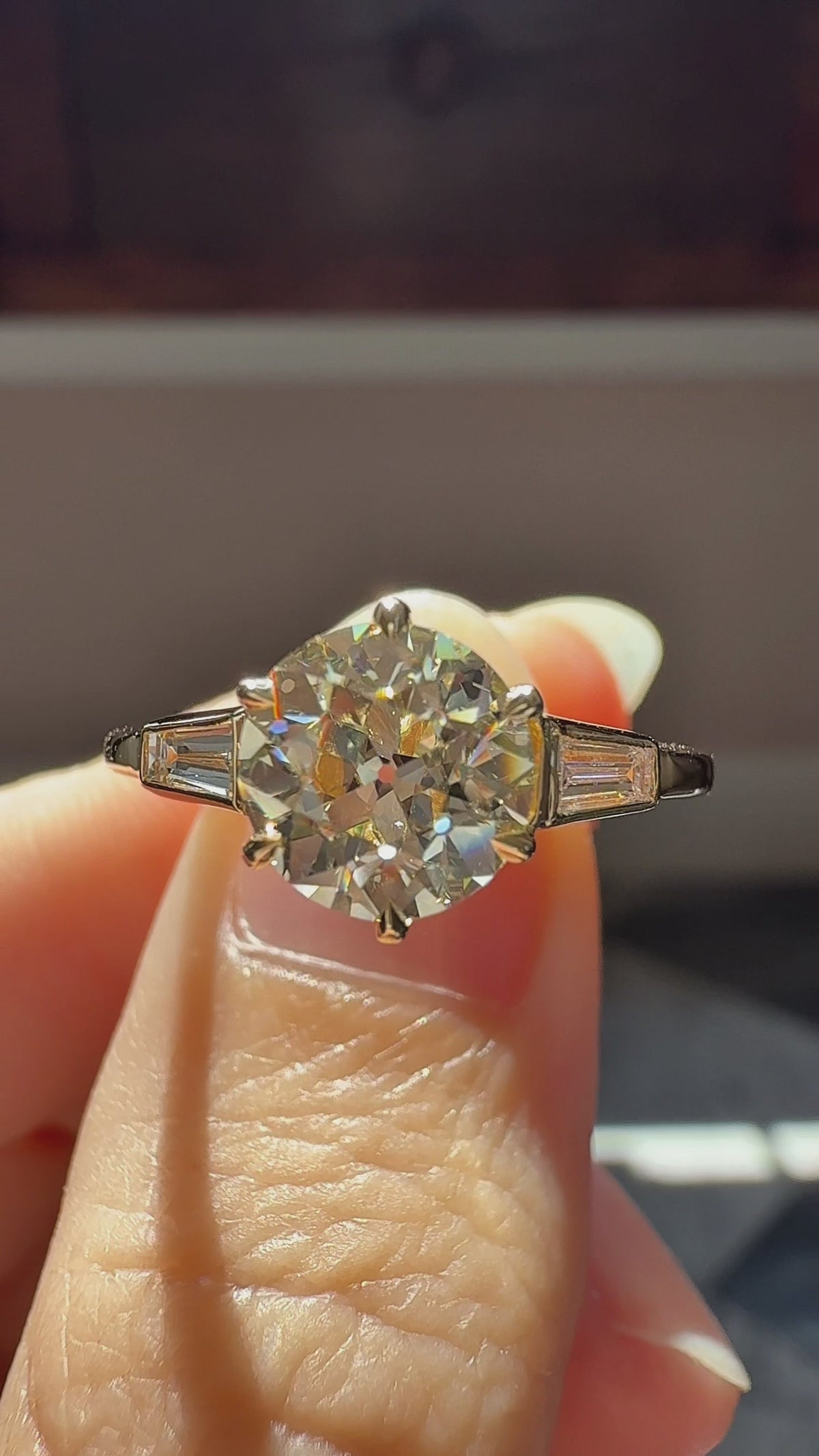 Old European cut diamond Engagement Rings